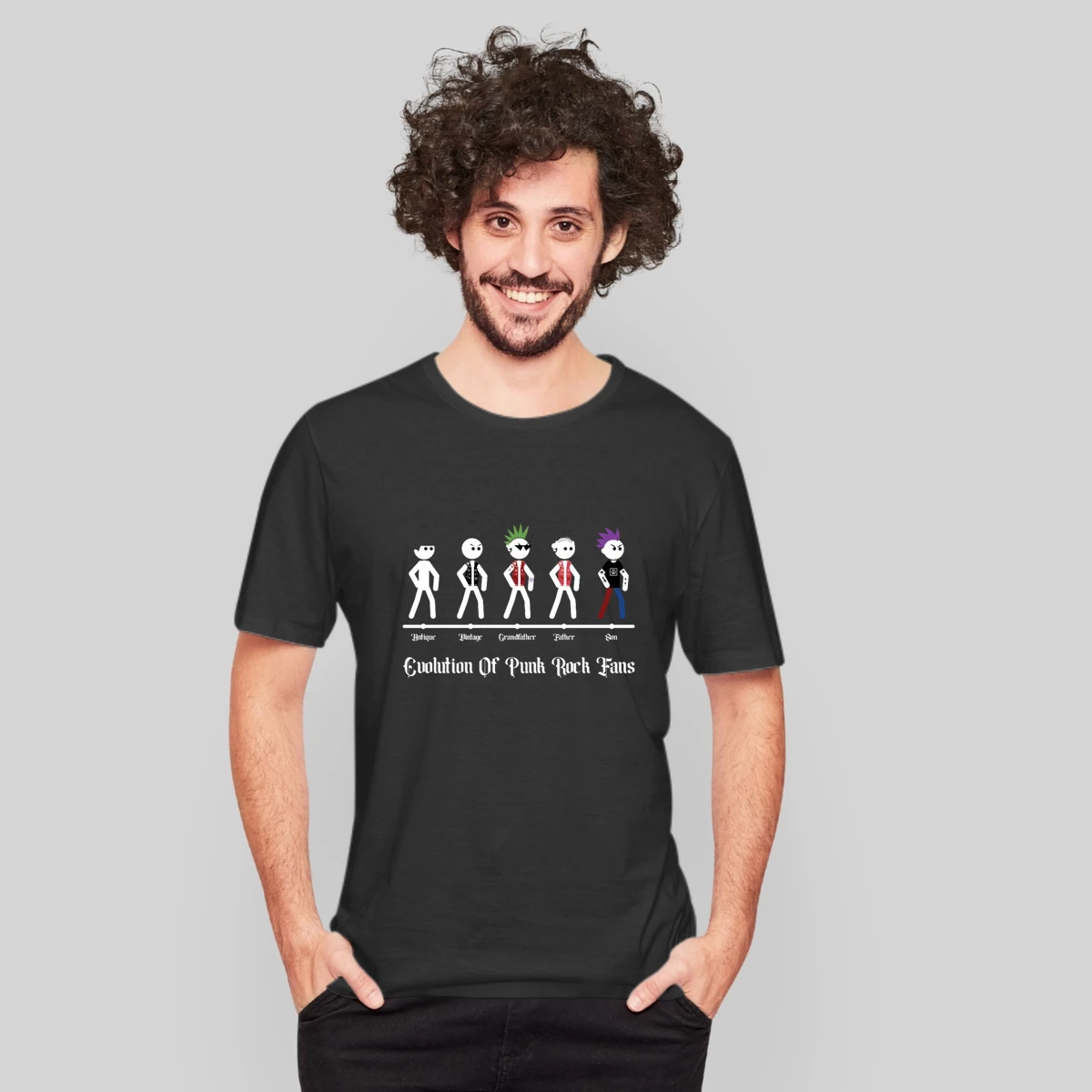 Evolution Of Punk Rock Dads Funny Fathers Day