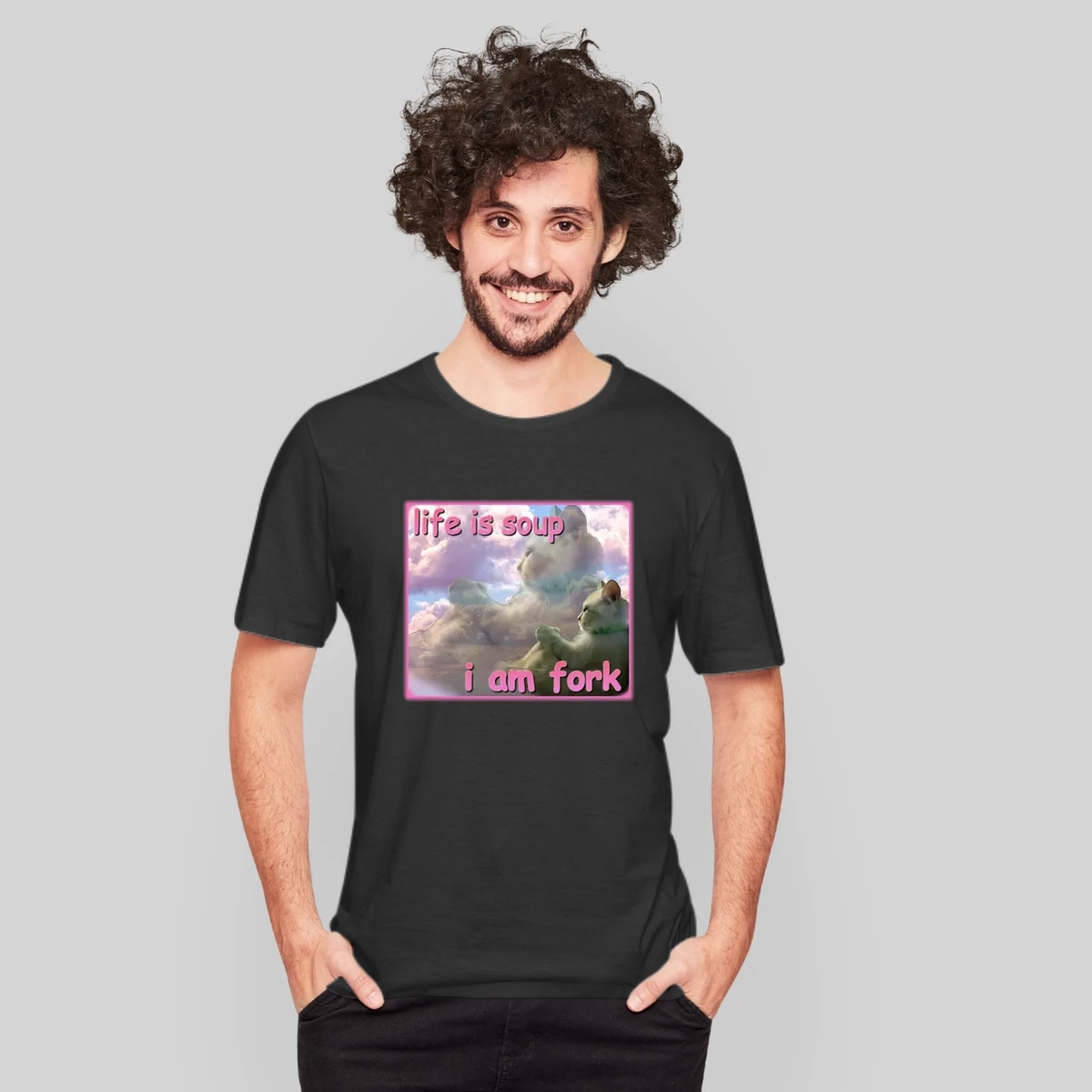 Life Is Soup I Am Fork Funny Cat Meme