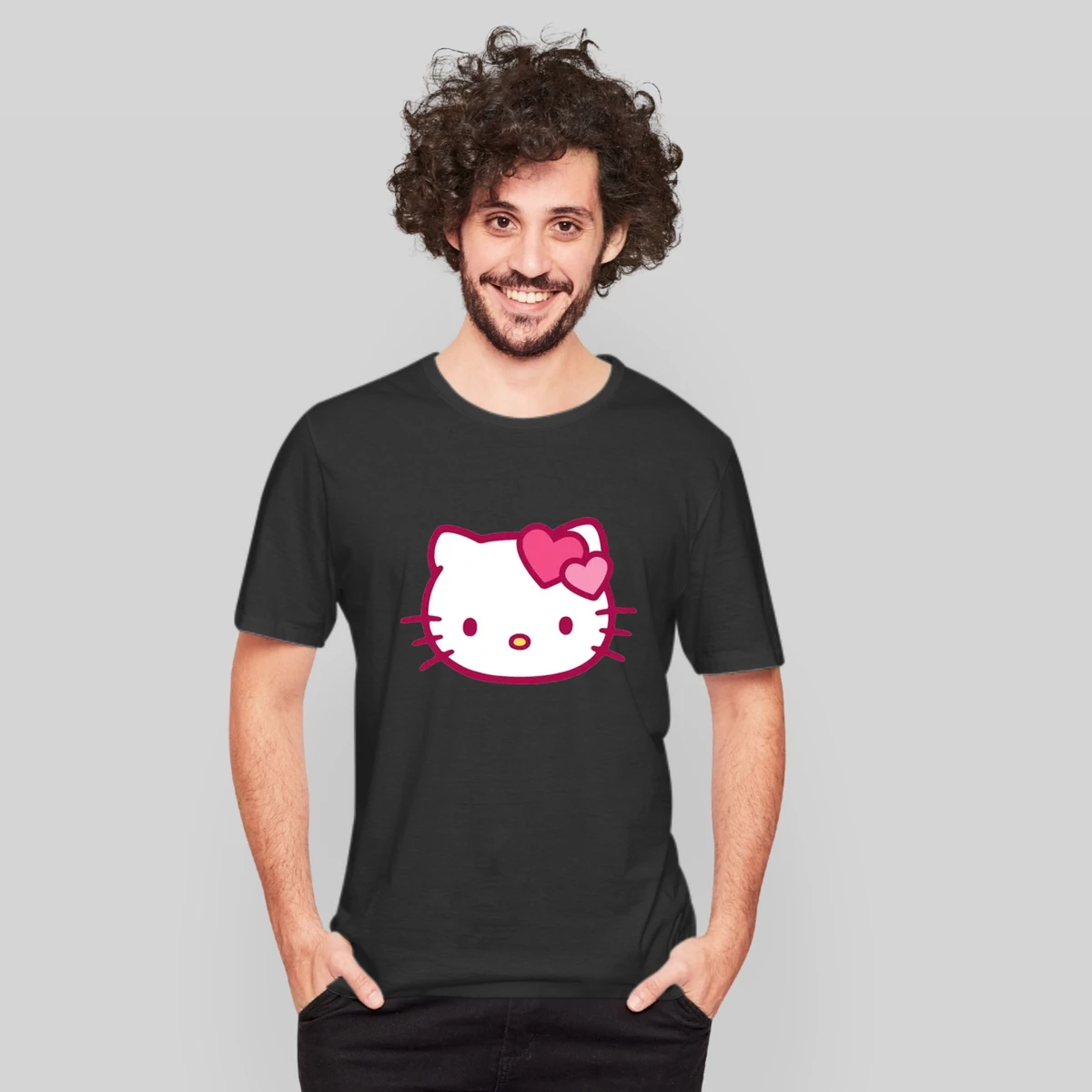Hello Kitty Big Face Cartoon Anime Cat Cute