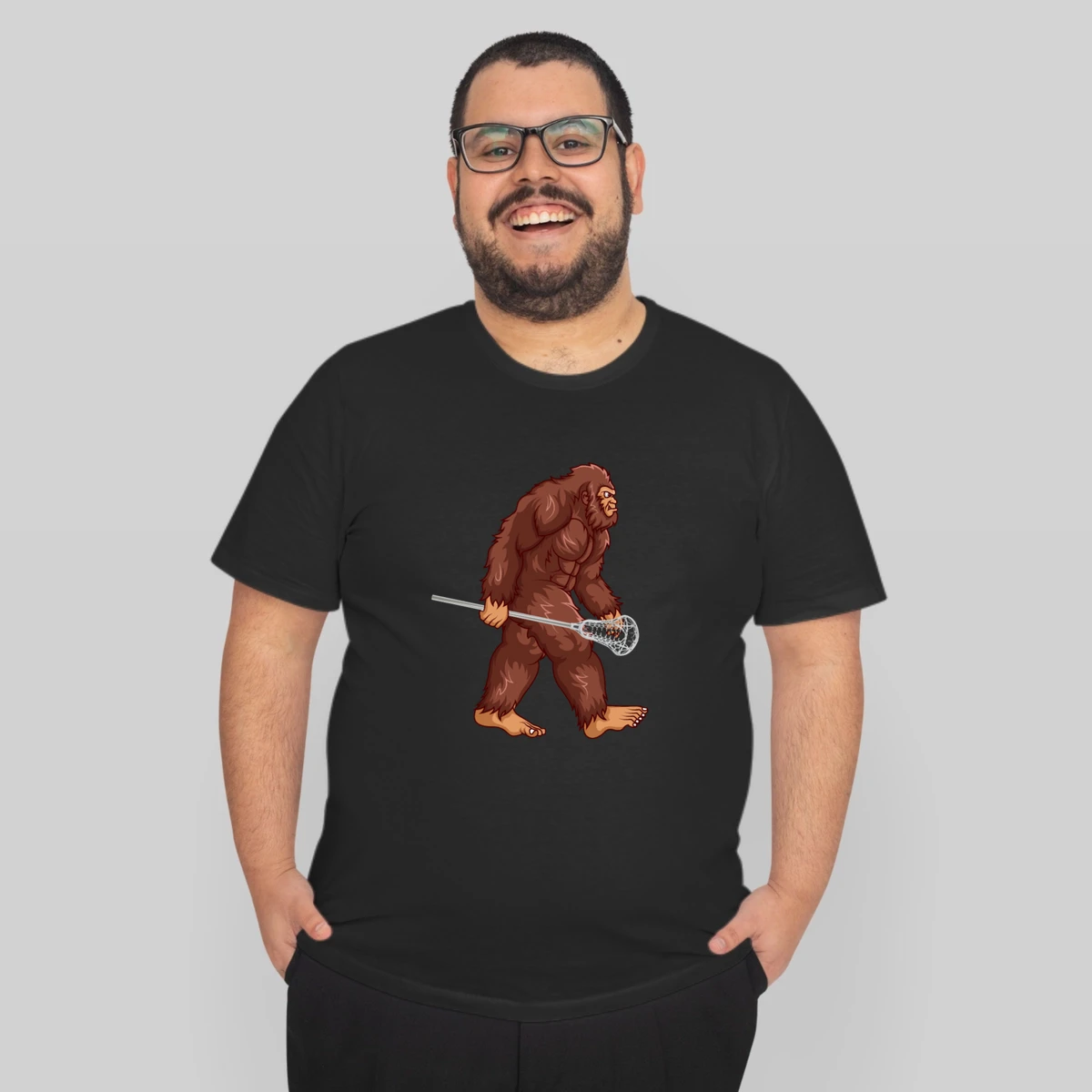 Bigfoot Sasquatch Lacrosse Player Gift
