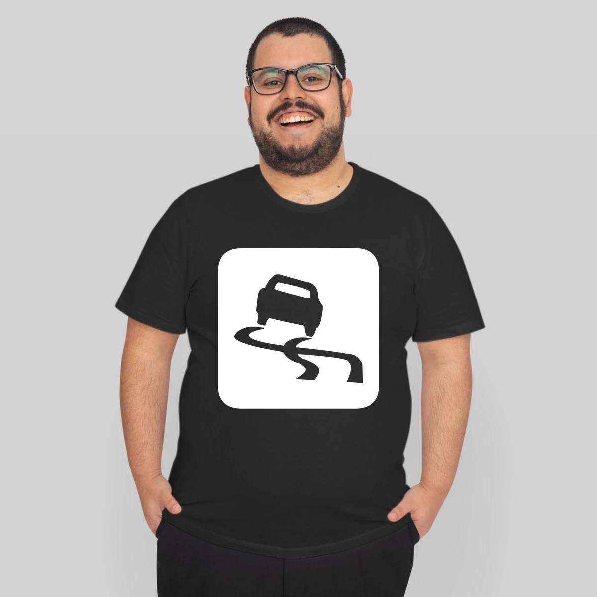 A Car Skidding Off The Road