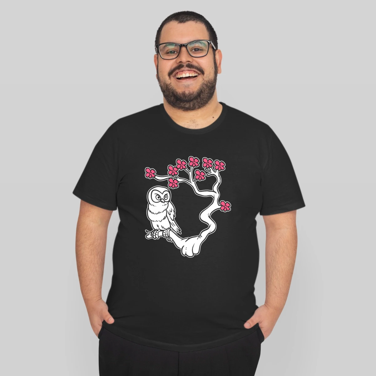 Owl Cherry Blossom Animal Trainers Gift