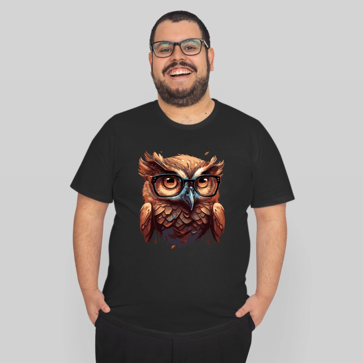 Whimsical Love Cute Owl With Red Sunglasses