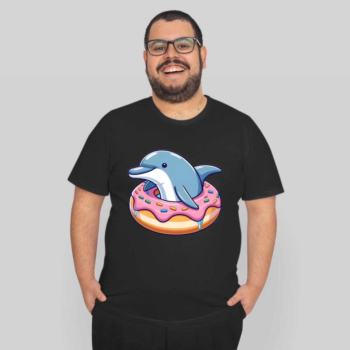 Dolphin Jumping Through A Donut