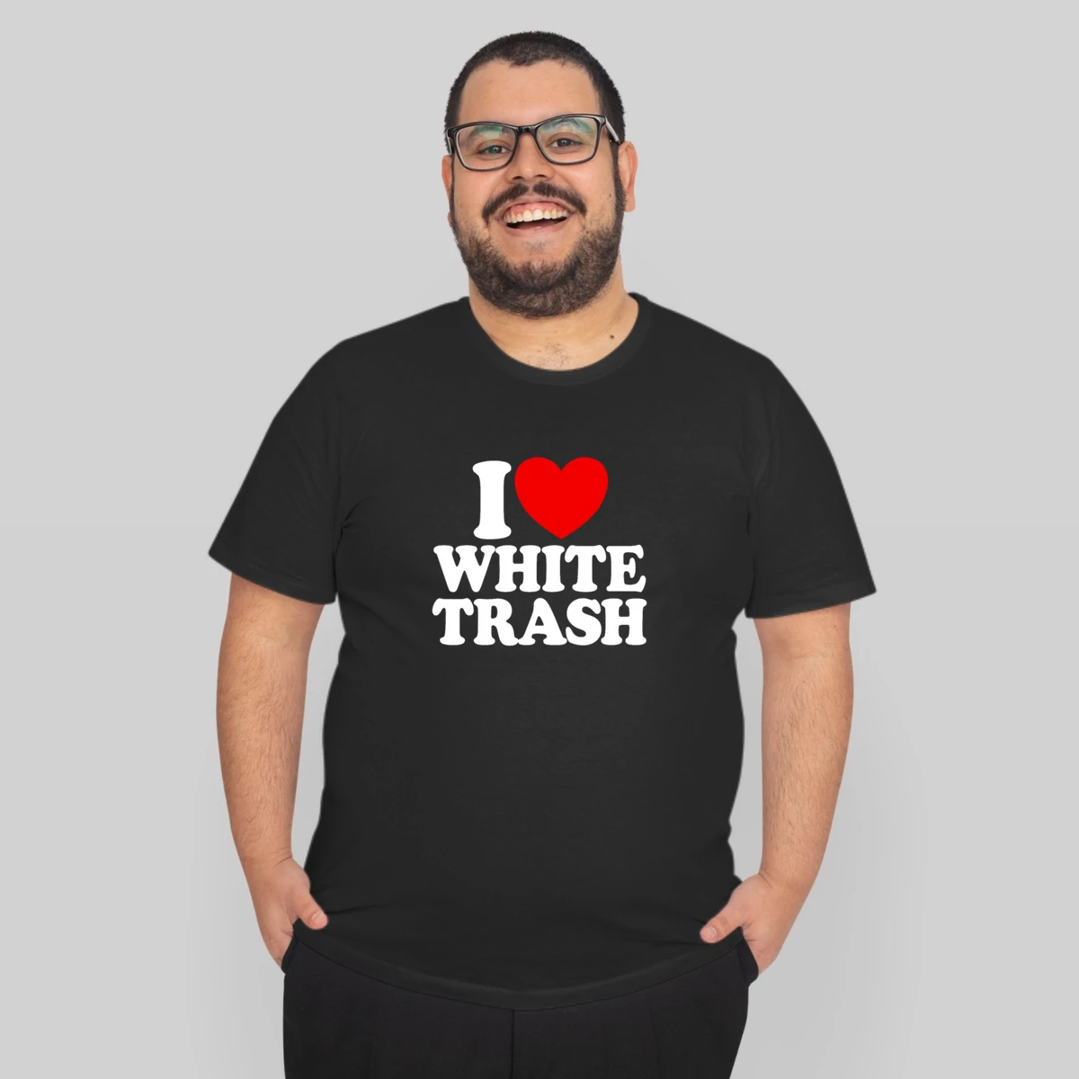 I Love White Trash Funny Redneck Heart White Trash