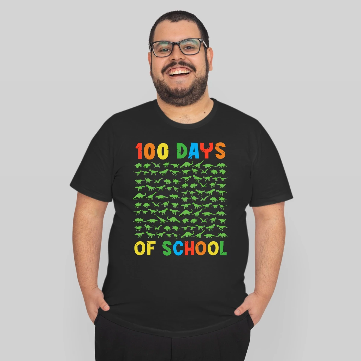 100 Days Of School Dinosaur Silhouette