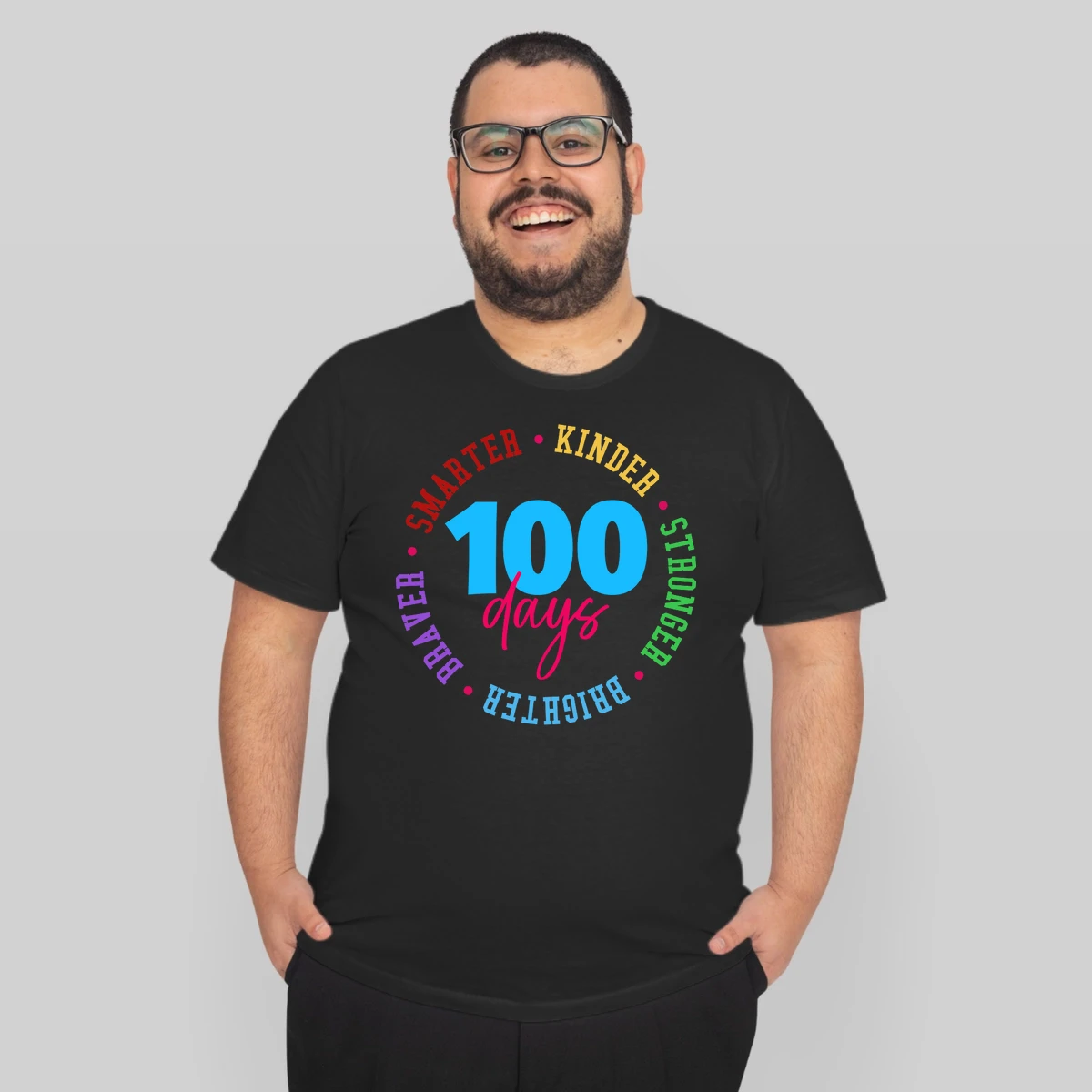 100 Days Smarter Kinder Stronger Brighter Braver Kid Adult
