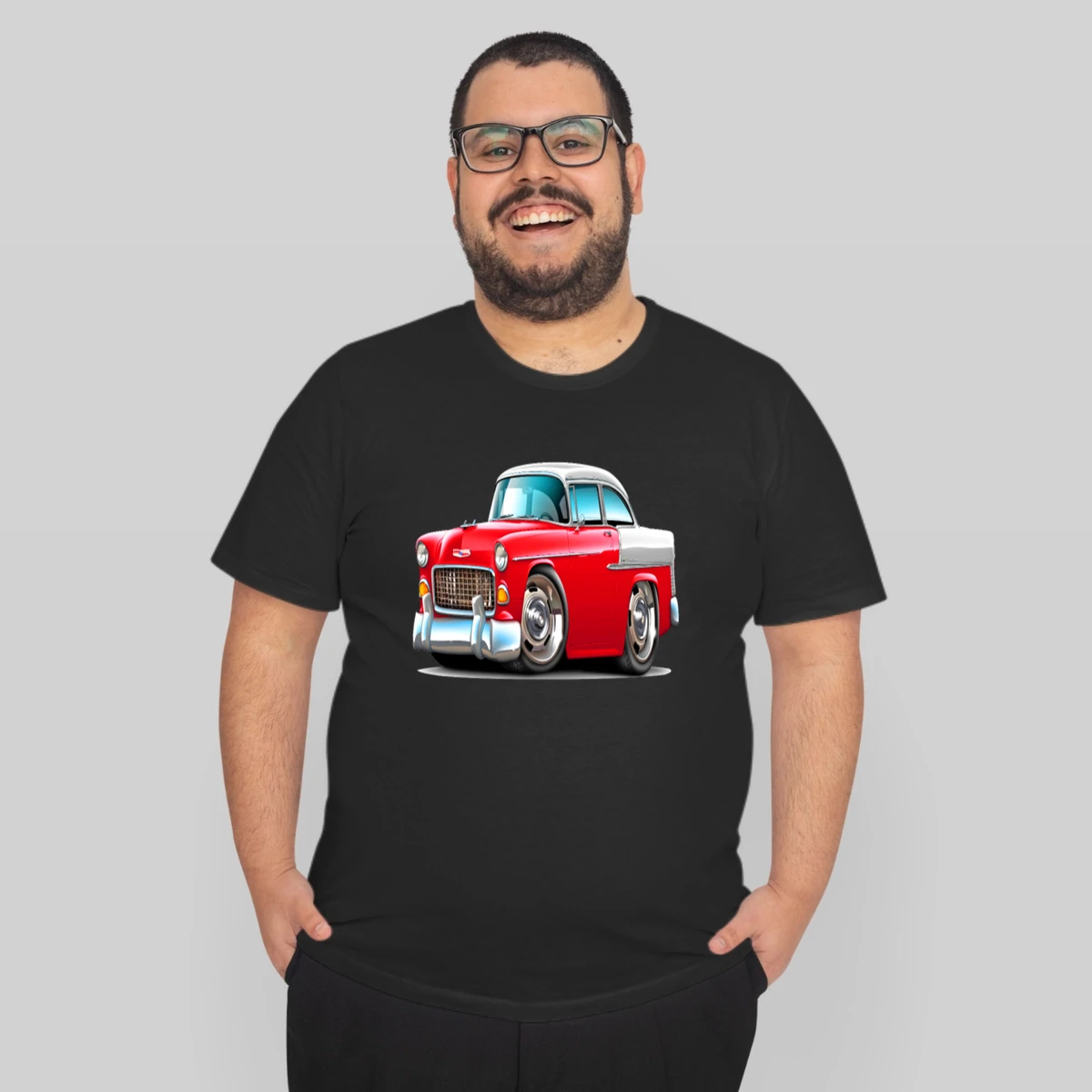 1955 Chevy Belair Red Car Mens Premium