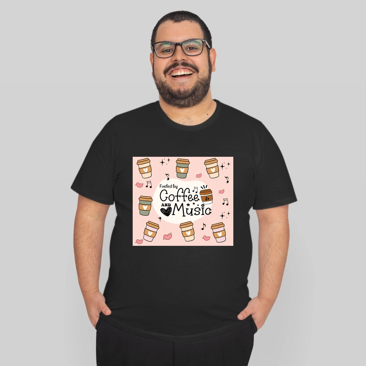 20 Oz Skinny Fueled By Coffee And Music Tumbler