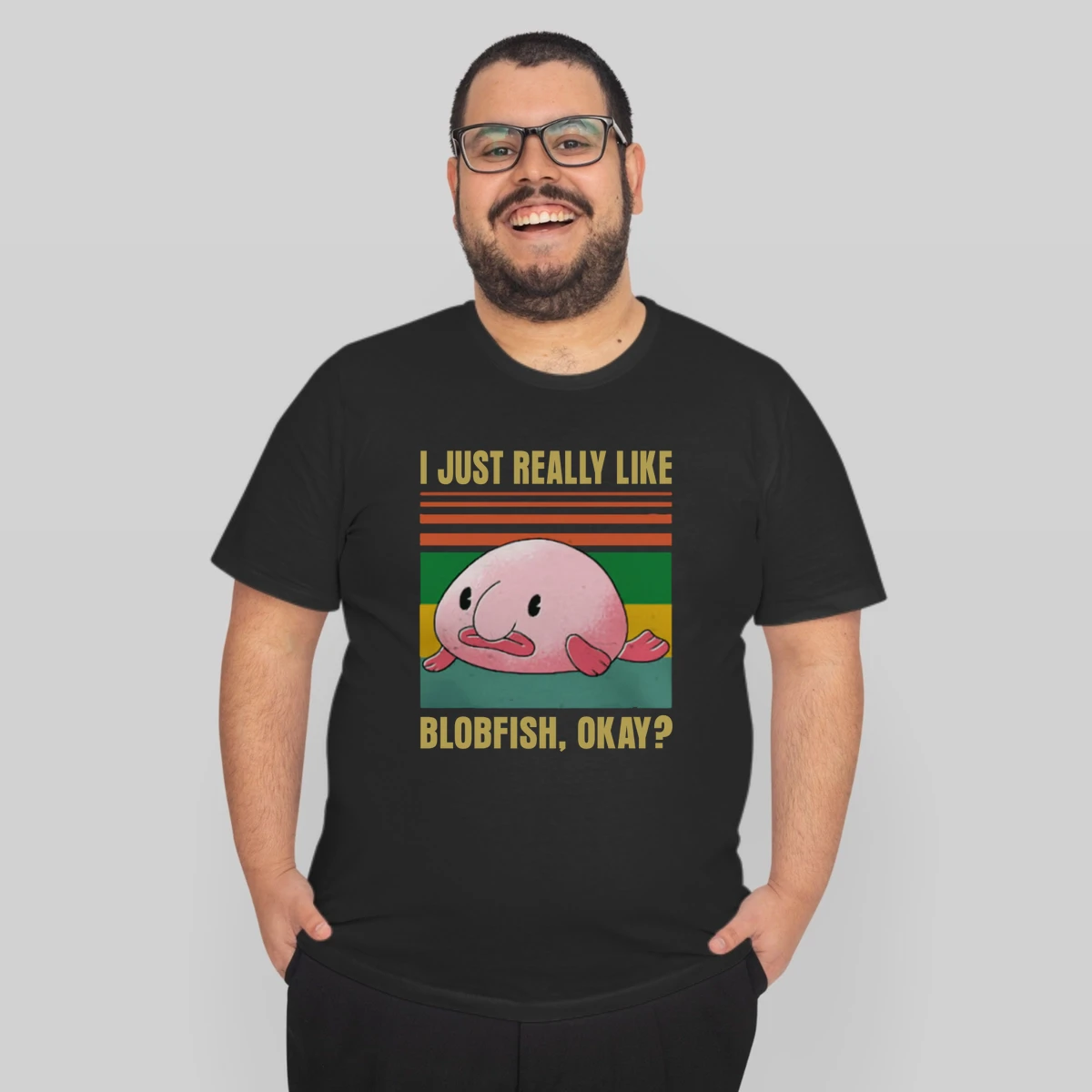 Blobfish Blobby Fishing Retro Vintage