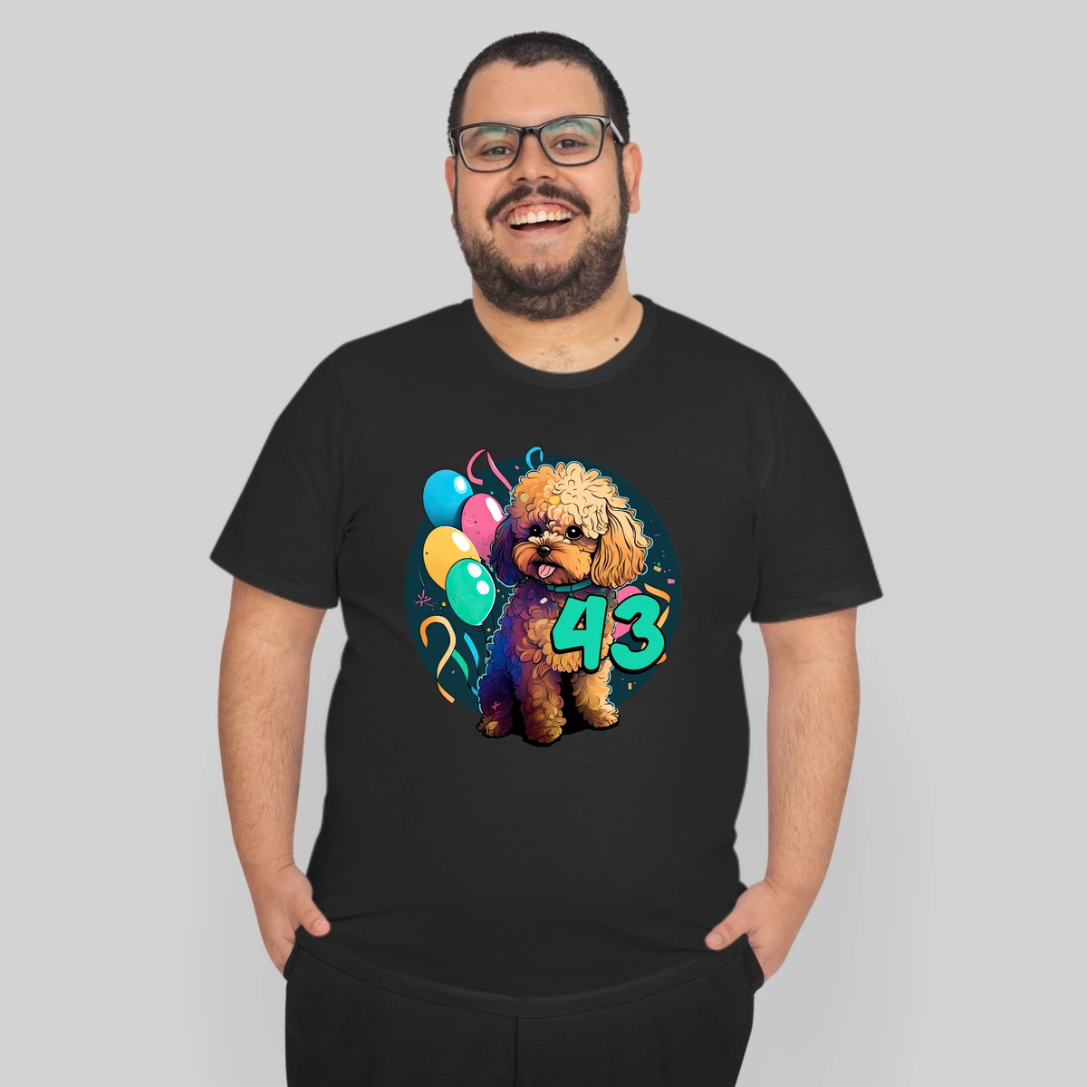 Cavapoo Dog 43rd Birthday Themed Party 43 Year Old