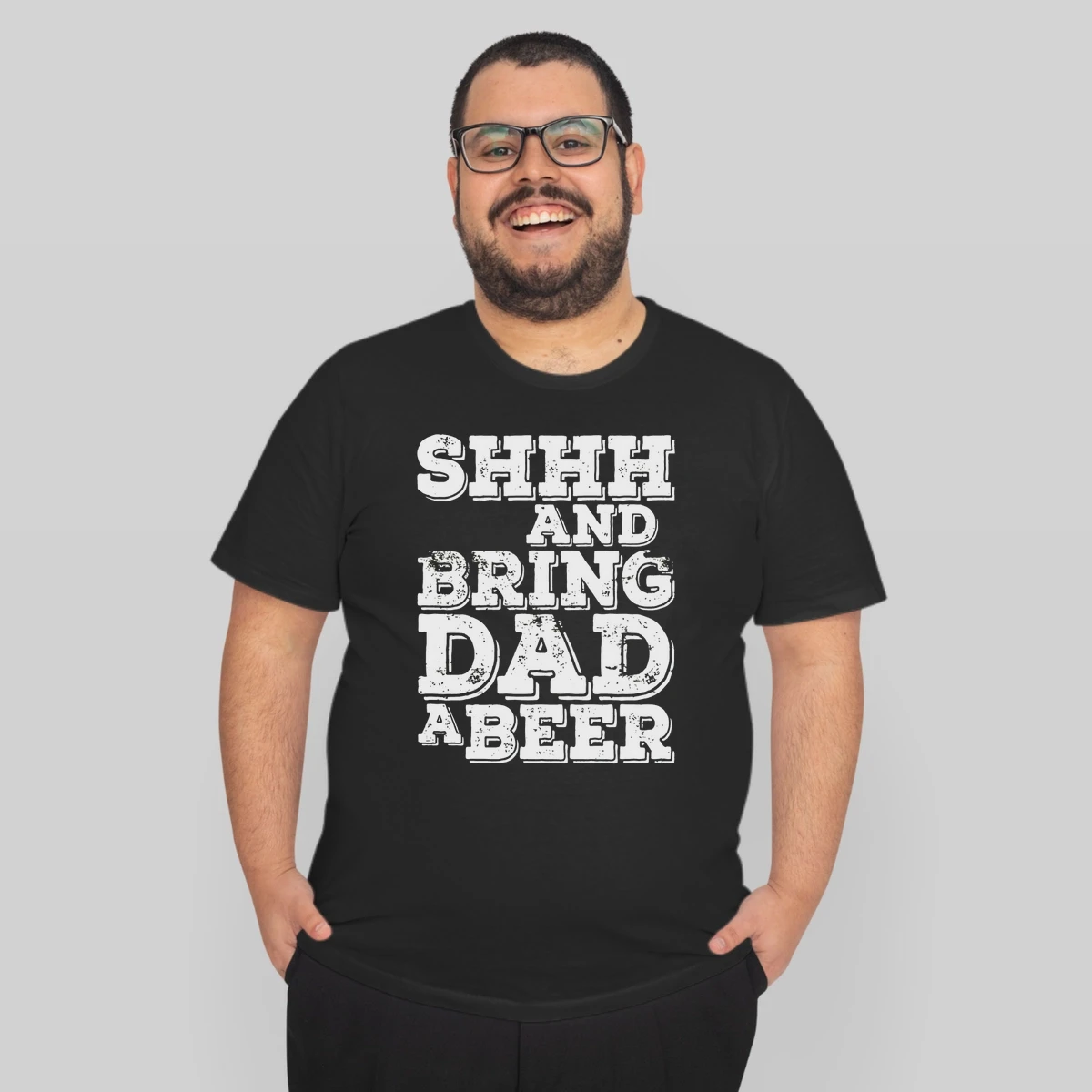 Mens Shhh And Bring Dad A Beer Funny Fathers Day Gift
