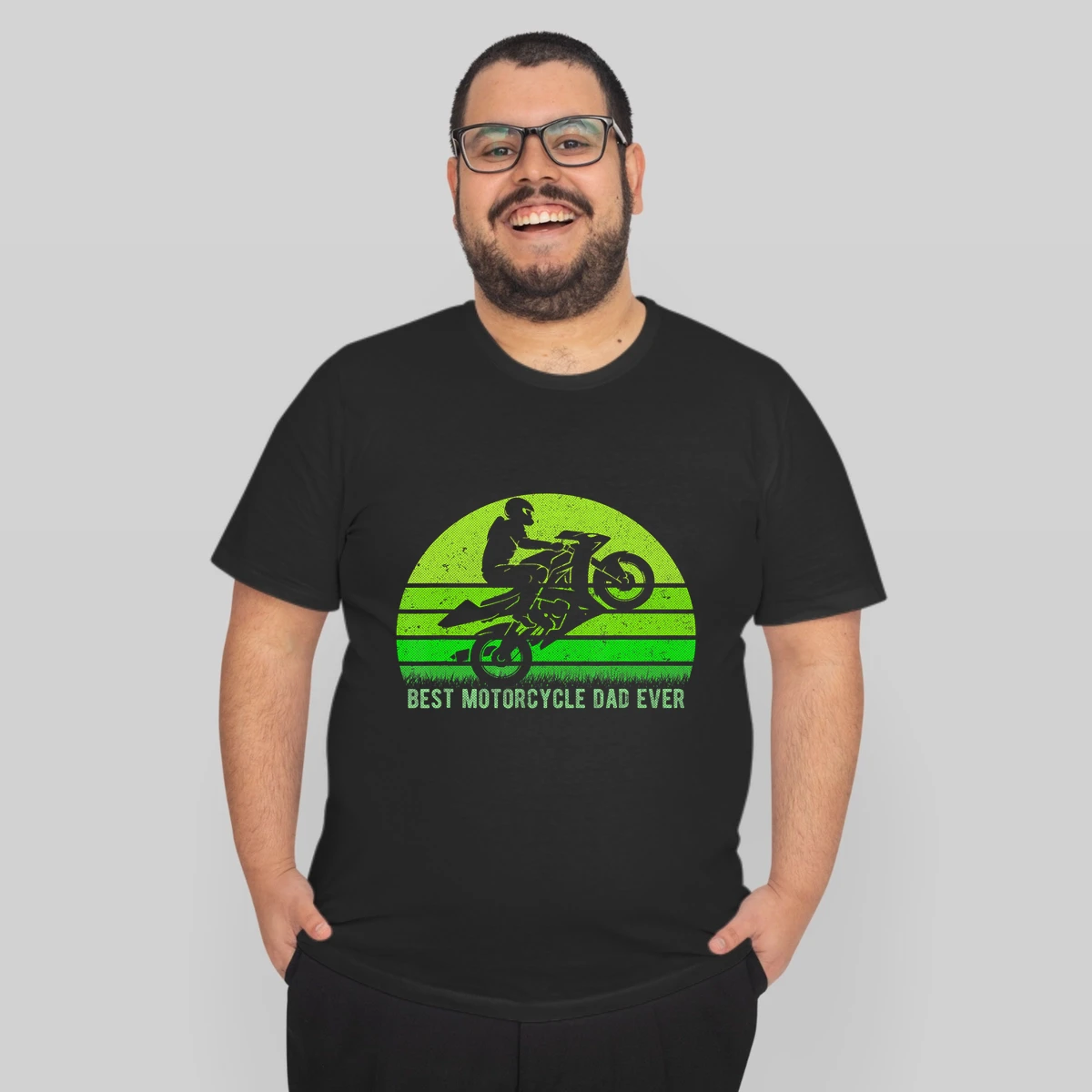 Mens Vintage Retro Best Motorcycle Dirt Bike Dad Ever Fathers Day
