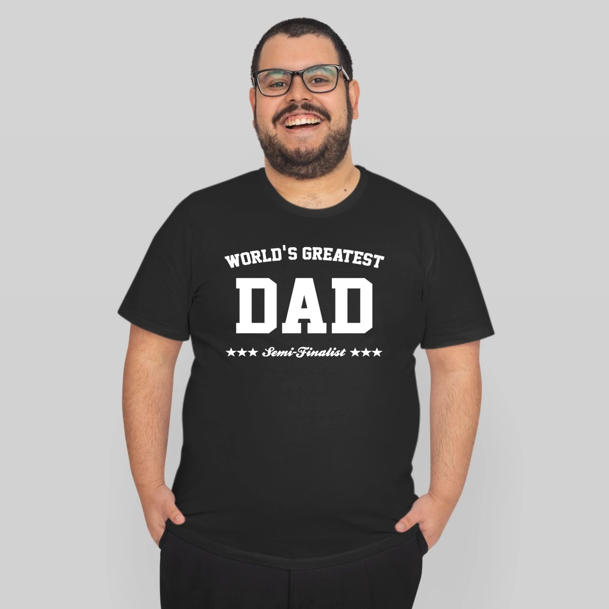 Mens Worlds Greatest Dad Semi Finalist Fathers Day Black Men B01nasb8r7 1