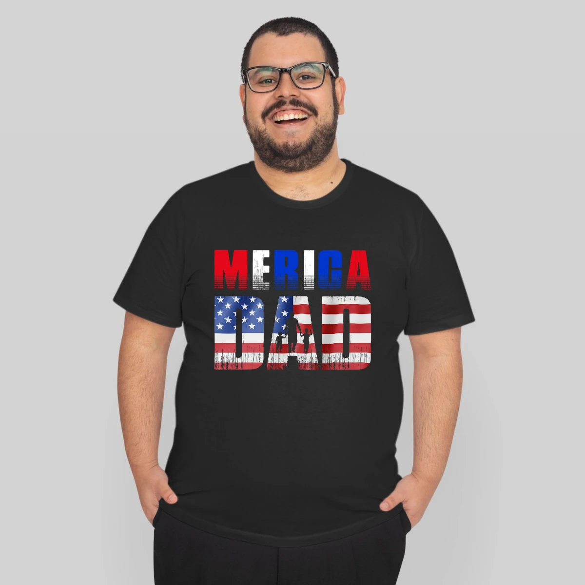 Merica Dad 4th July Graphic