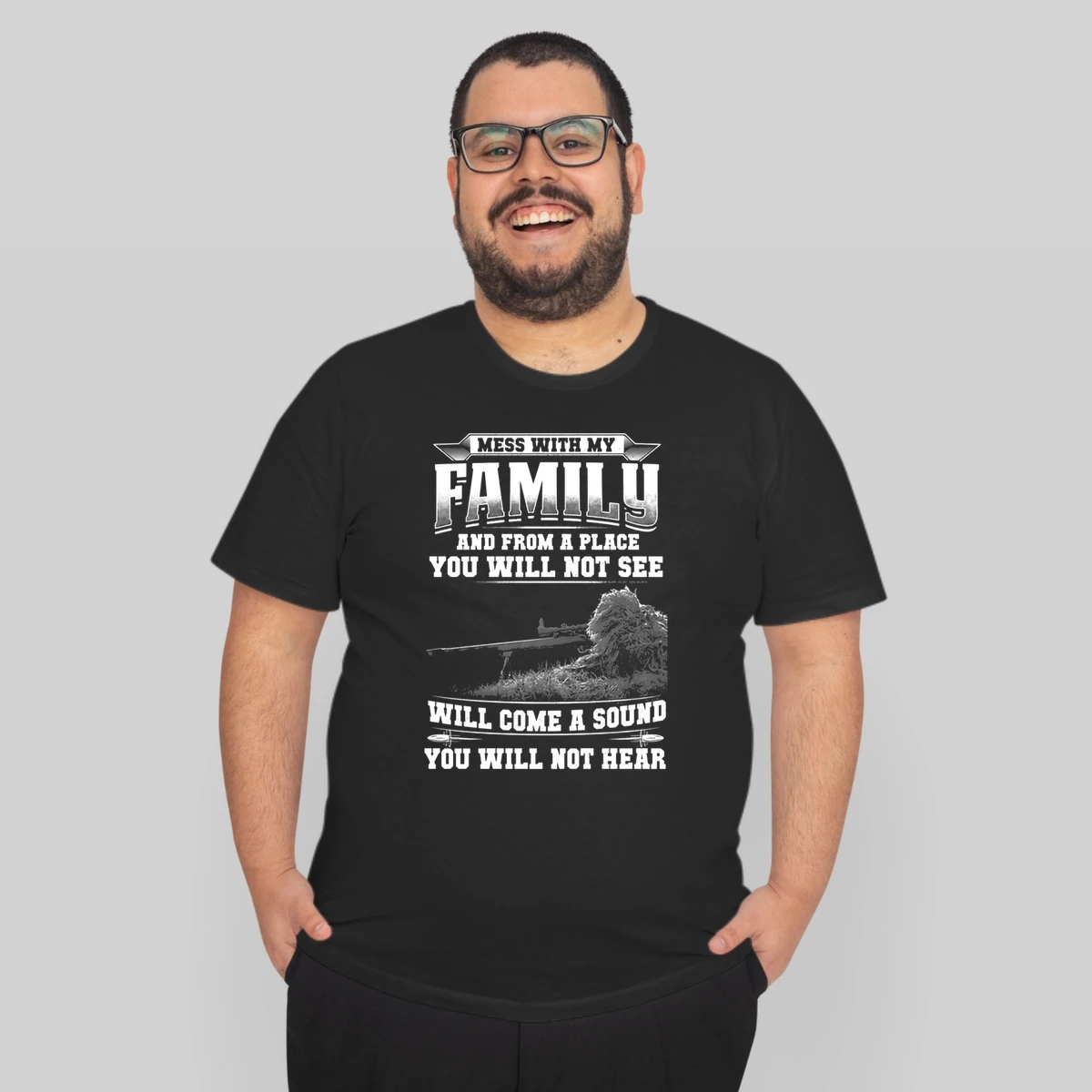 Mess With My Family Military Hot