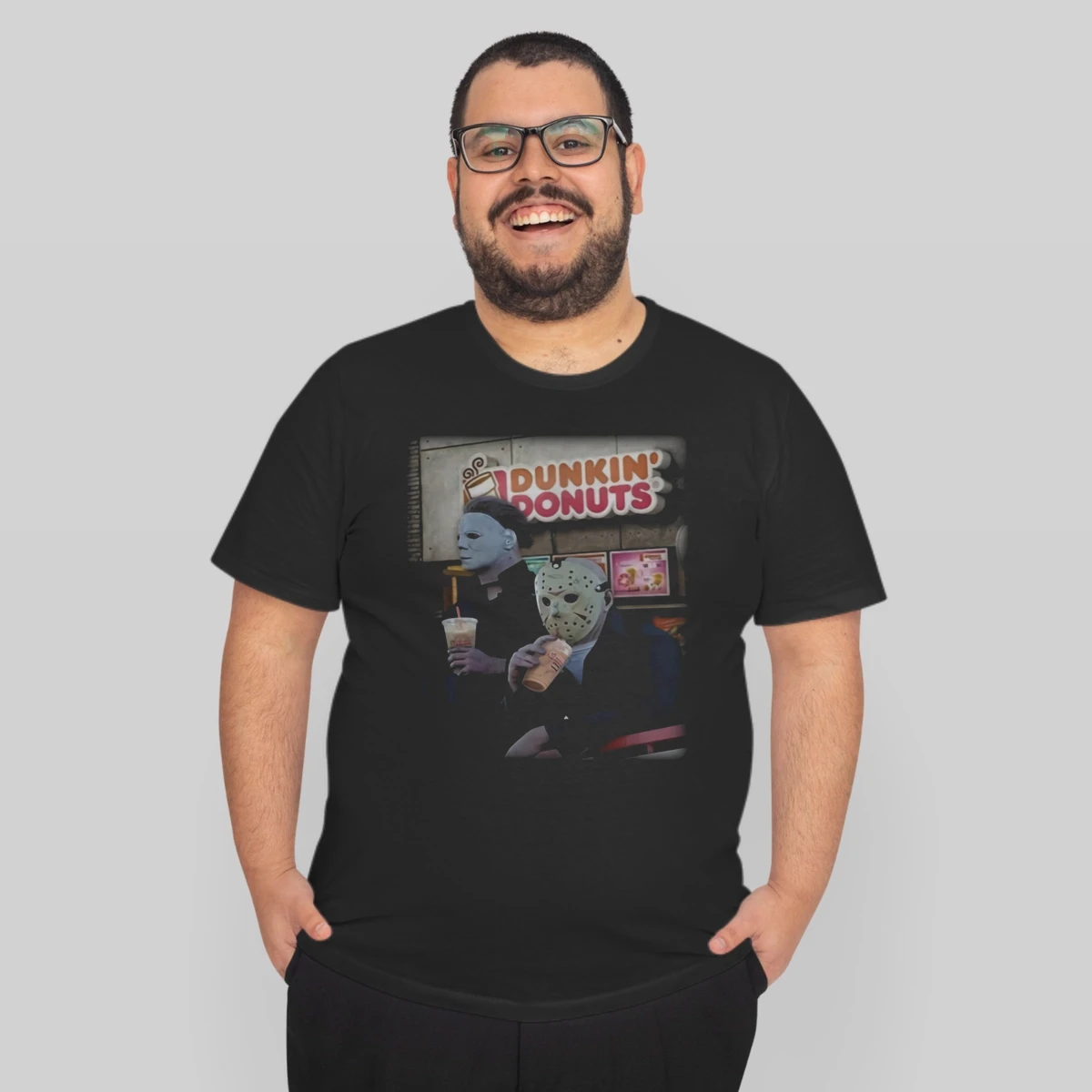Michael Myers Und Jason Voorhees Trinken Dunkin Donuts