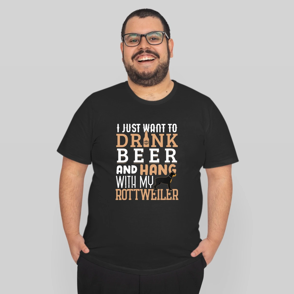 Rottweiler Dad Funny Fathers Day Rottie Dog Beer