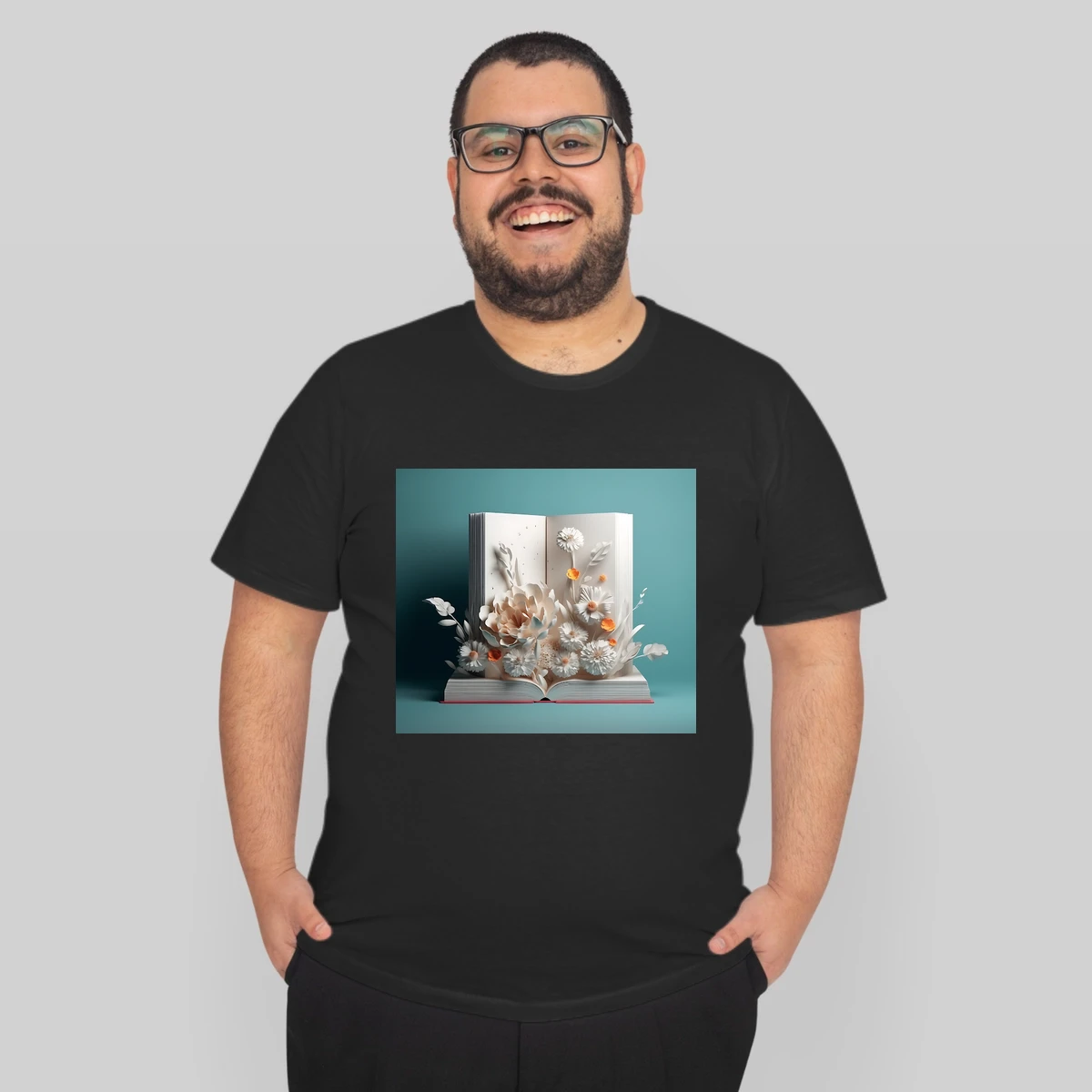 Tumbler 3d Open Book With Flowers On