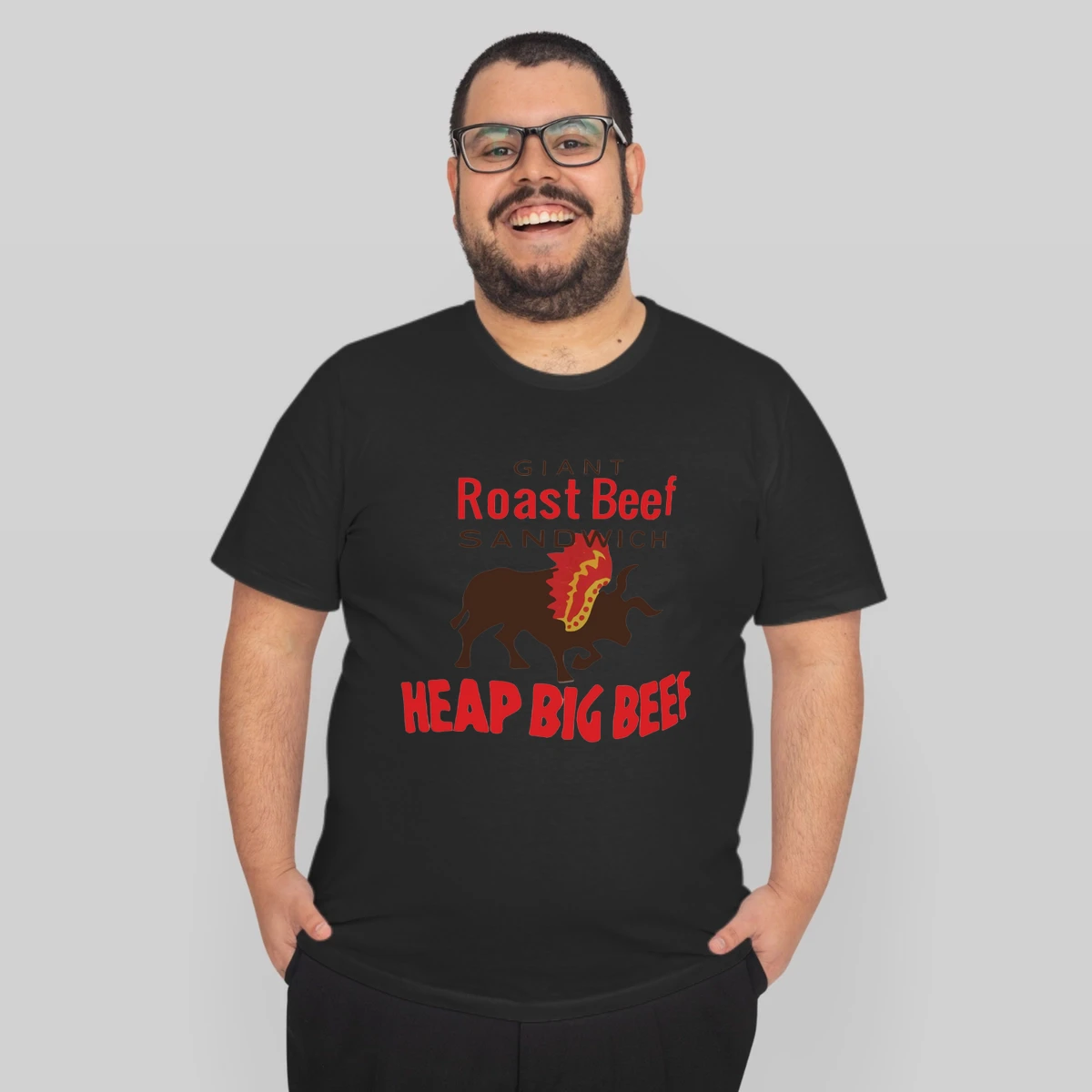 Vintage For Heap Big Beef Giant Roast Beef Sandwich Design