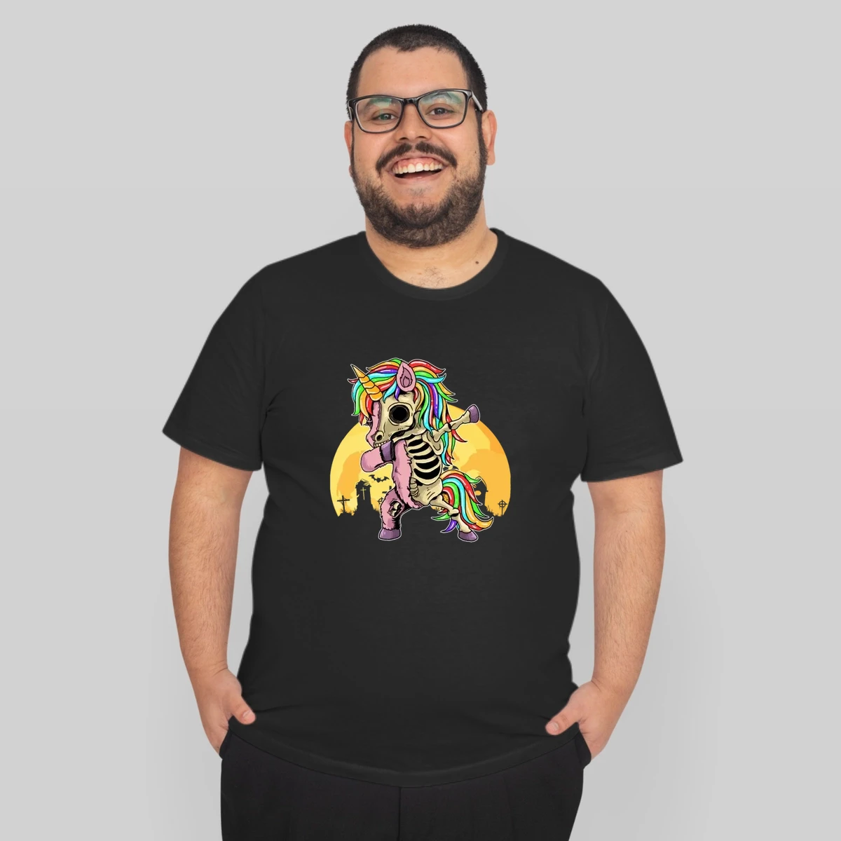 Dabbing Zombie Unicorn Skeleton Halloween Gift