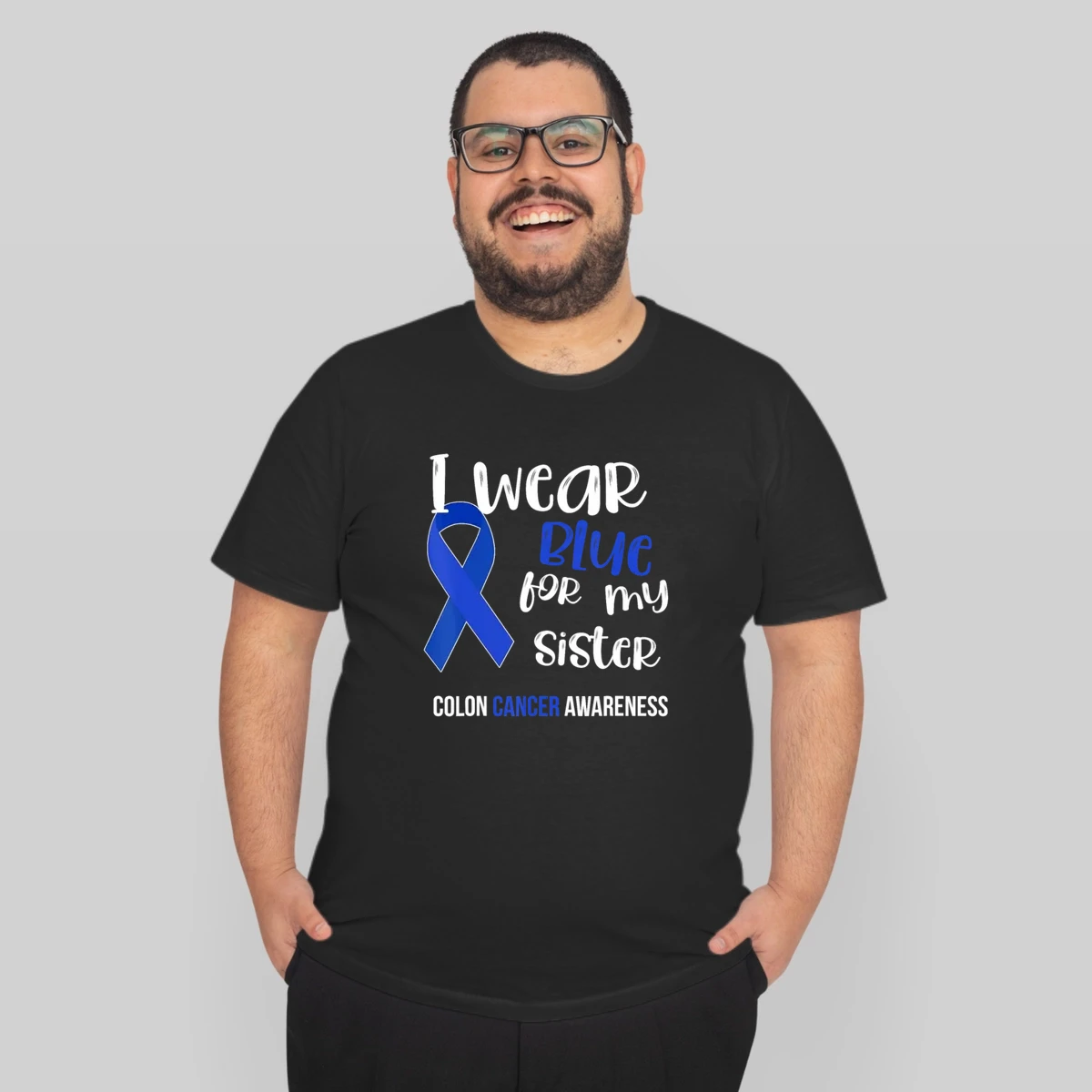 Colon Cancer Awareness Survivor Gift Blue Ribbon