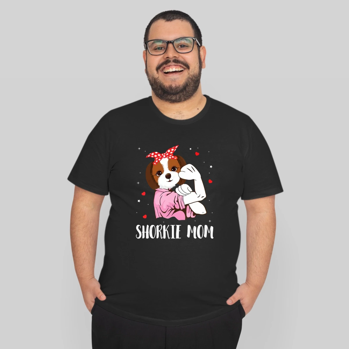 Stars Hearts Dog Girl Happy Mother Day Shorkie Dog