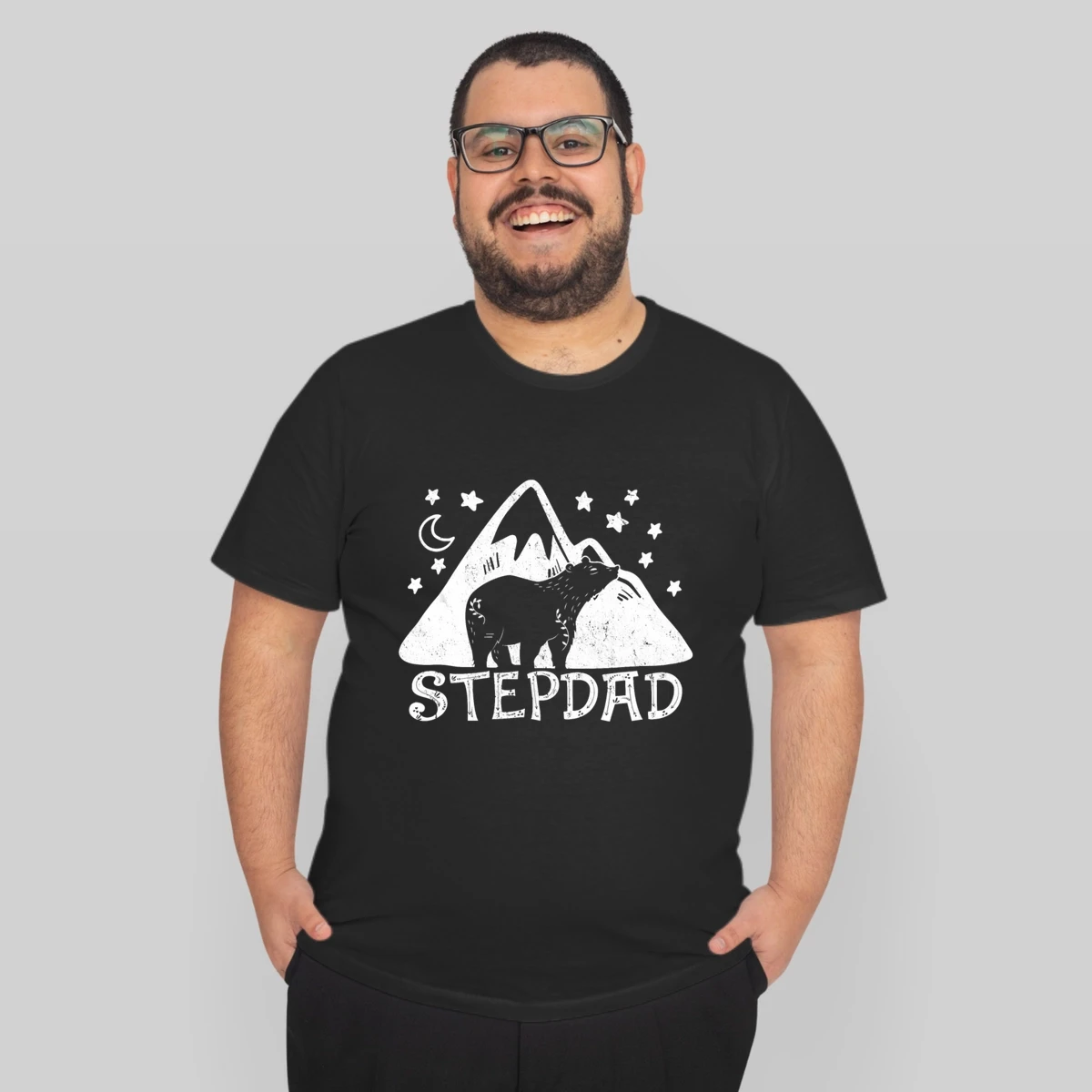 Stepdad Bear Floral Cute Gift Mothers Fathers Day