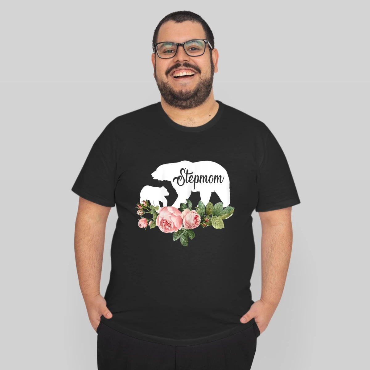 Womens Stepmom Bear Flowers Mother S Day Cute