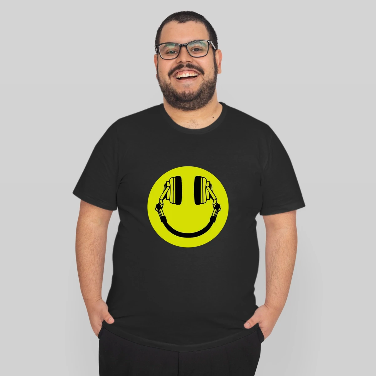 Headphone Smiley Acid House Cans Music Rave Weed D