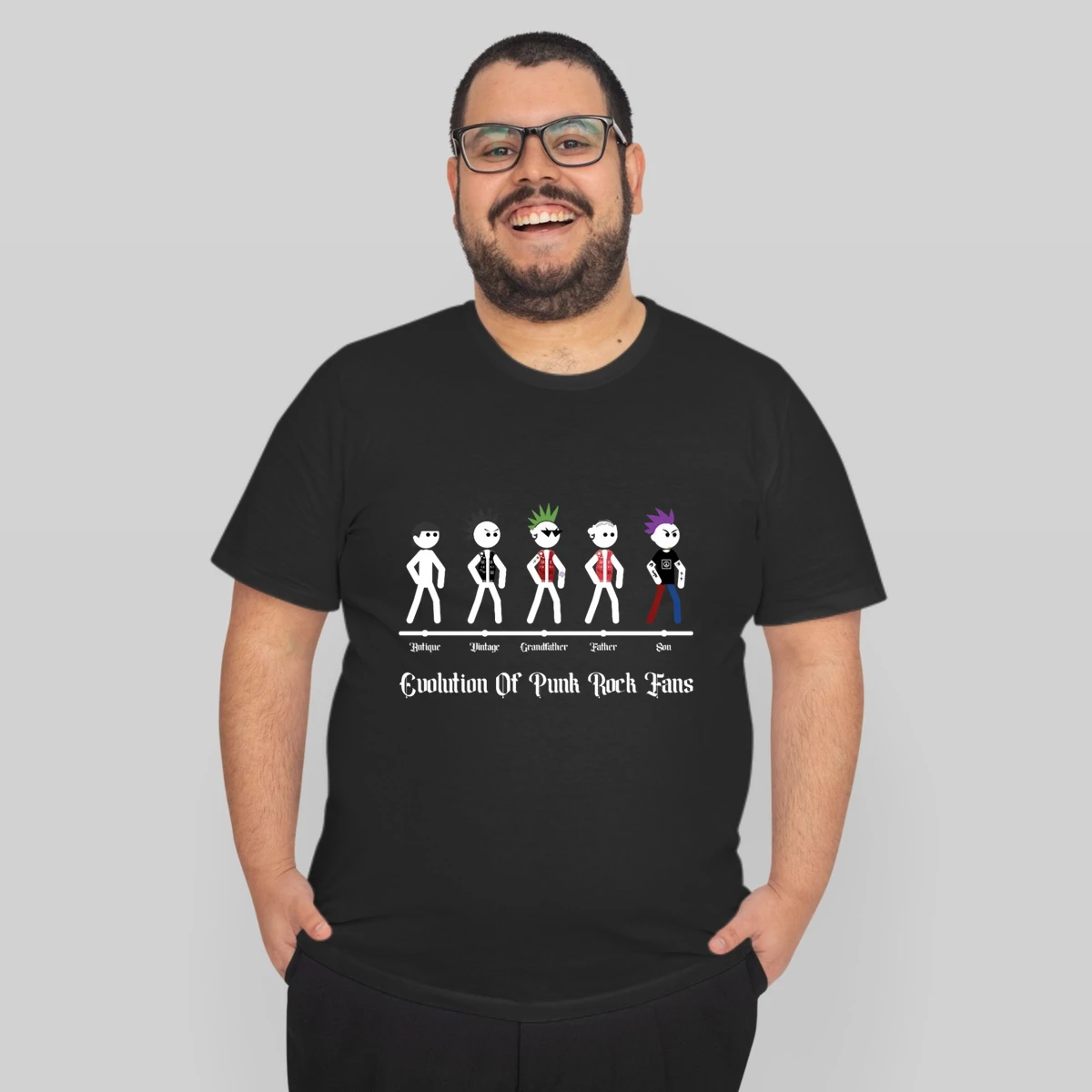 Evolution Of Punk Rock Dads Funny Fathers Day