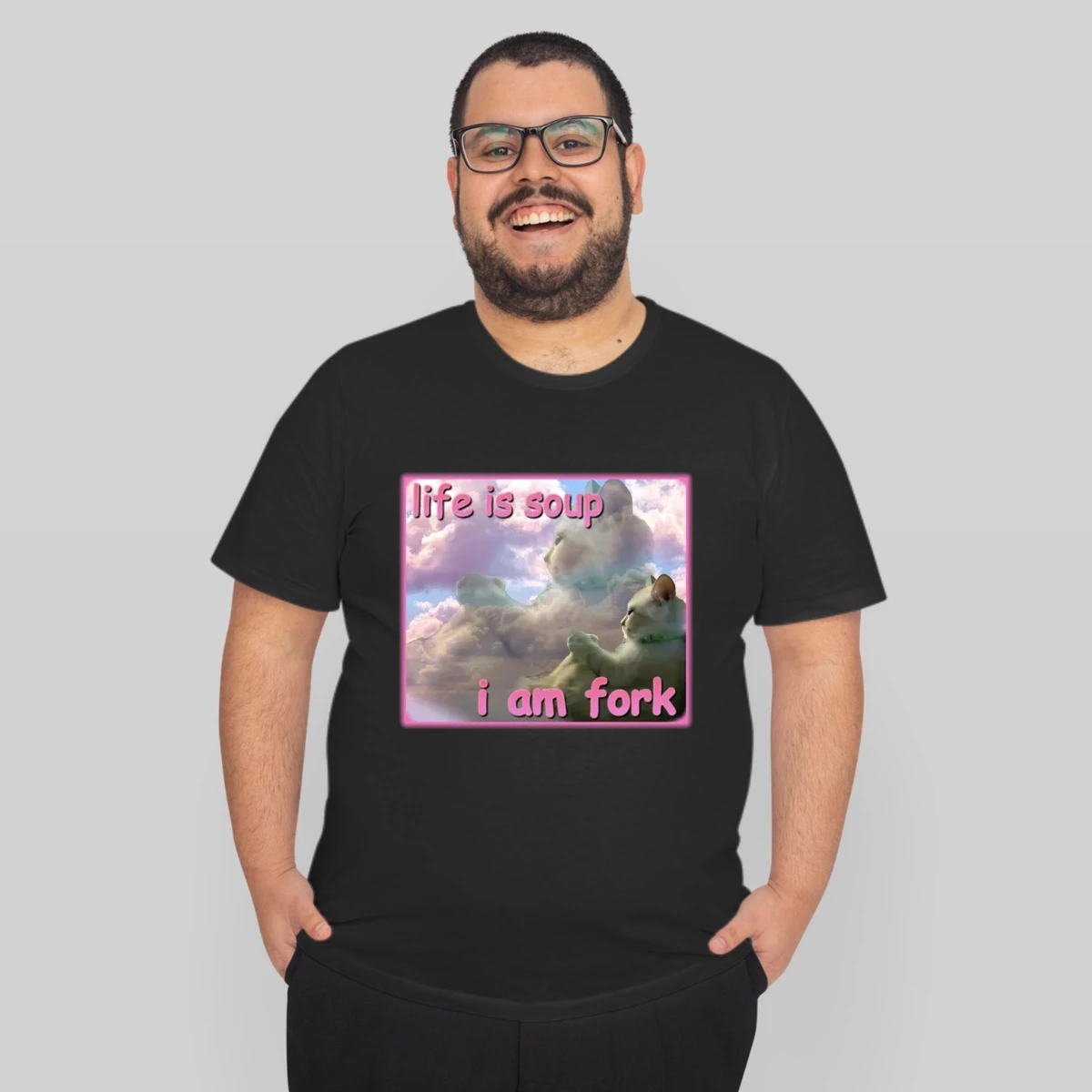 Life Is Soup I Am Fork Funny Cat Meme