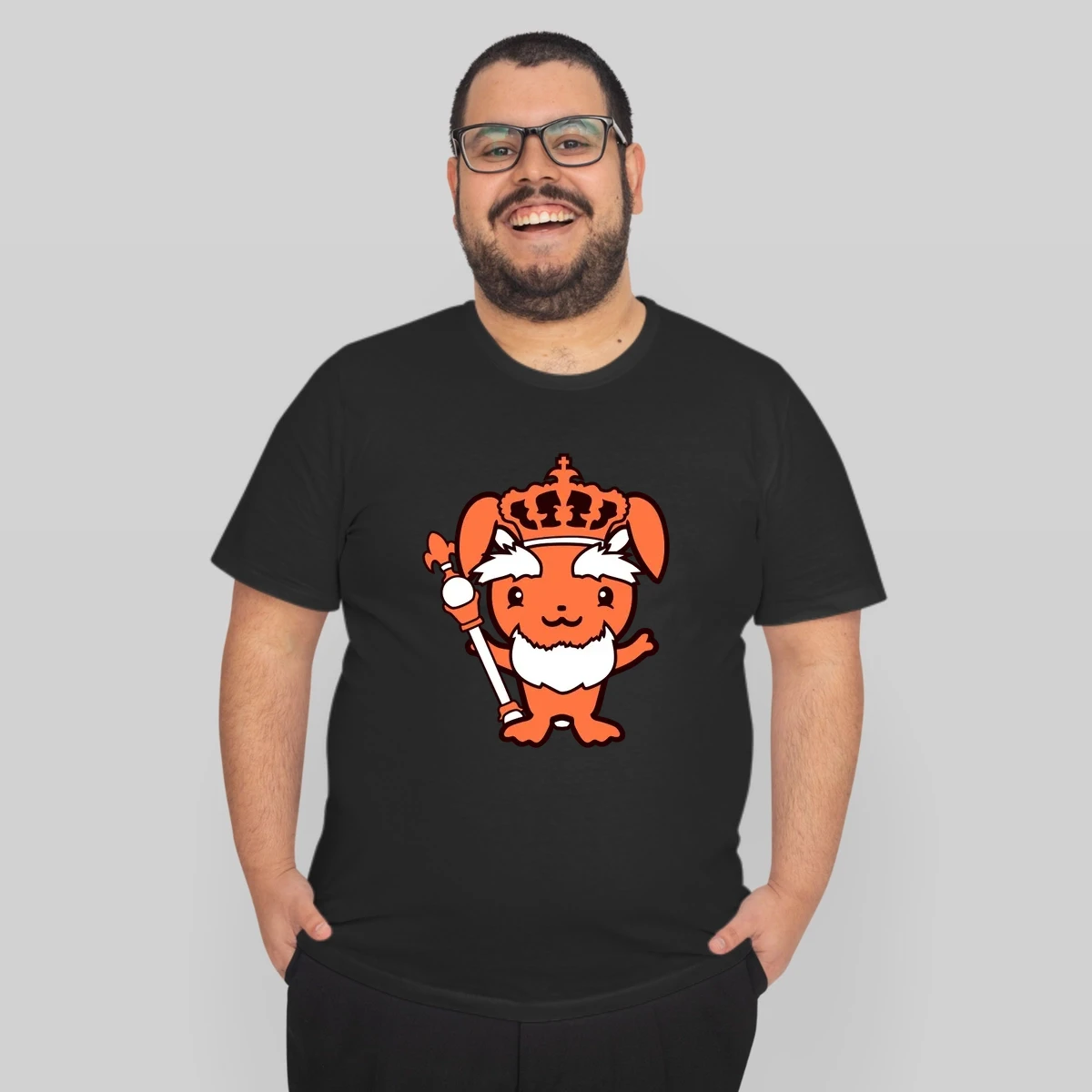 Rabbit King Crown Old Man Scepter Ruler Leader Fun