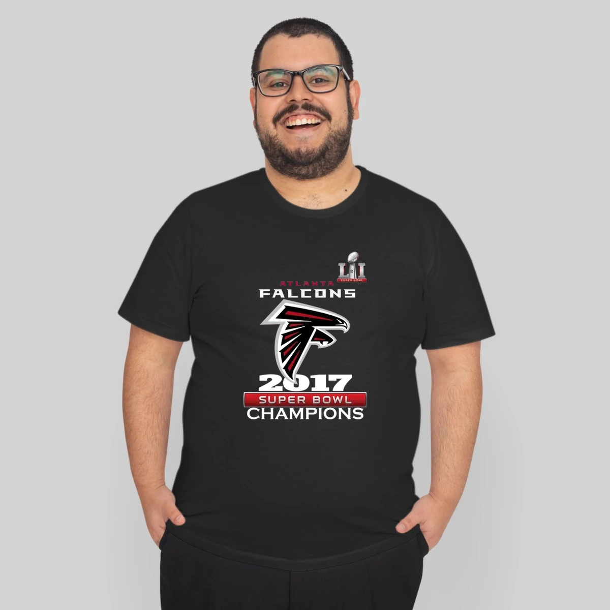 2017 Atlanta Falcons Super Bowl Li Champions Rise Up New Grey T Shirts