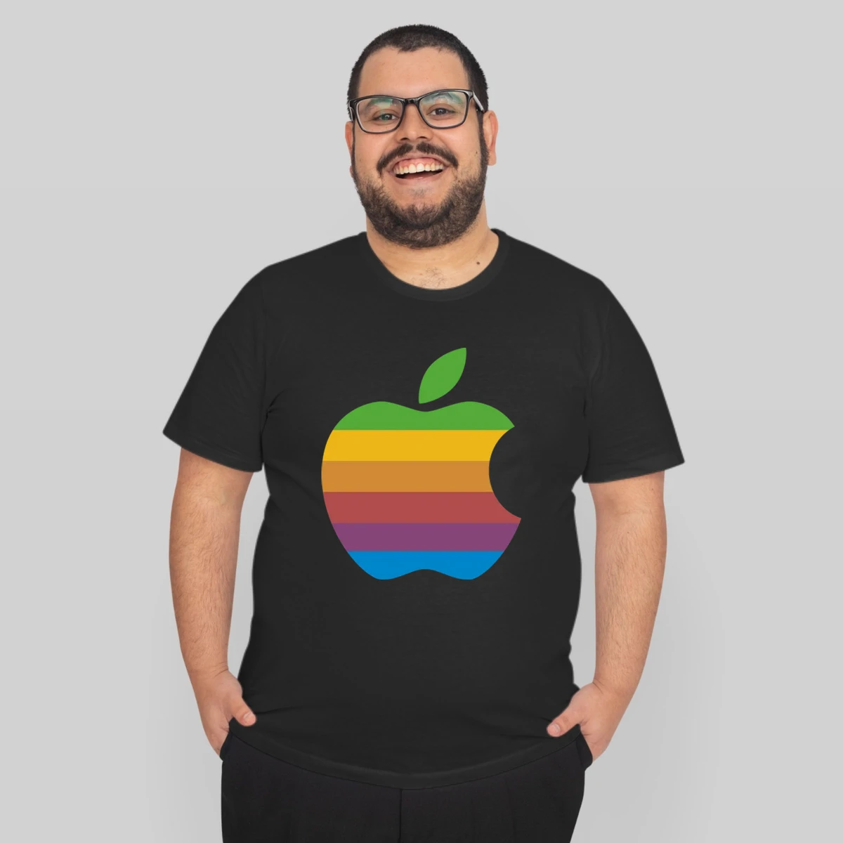 80s Apple Rainbow Logo