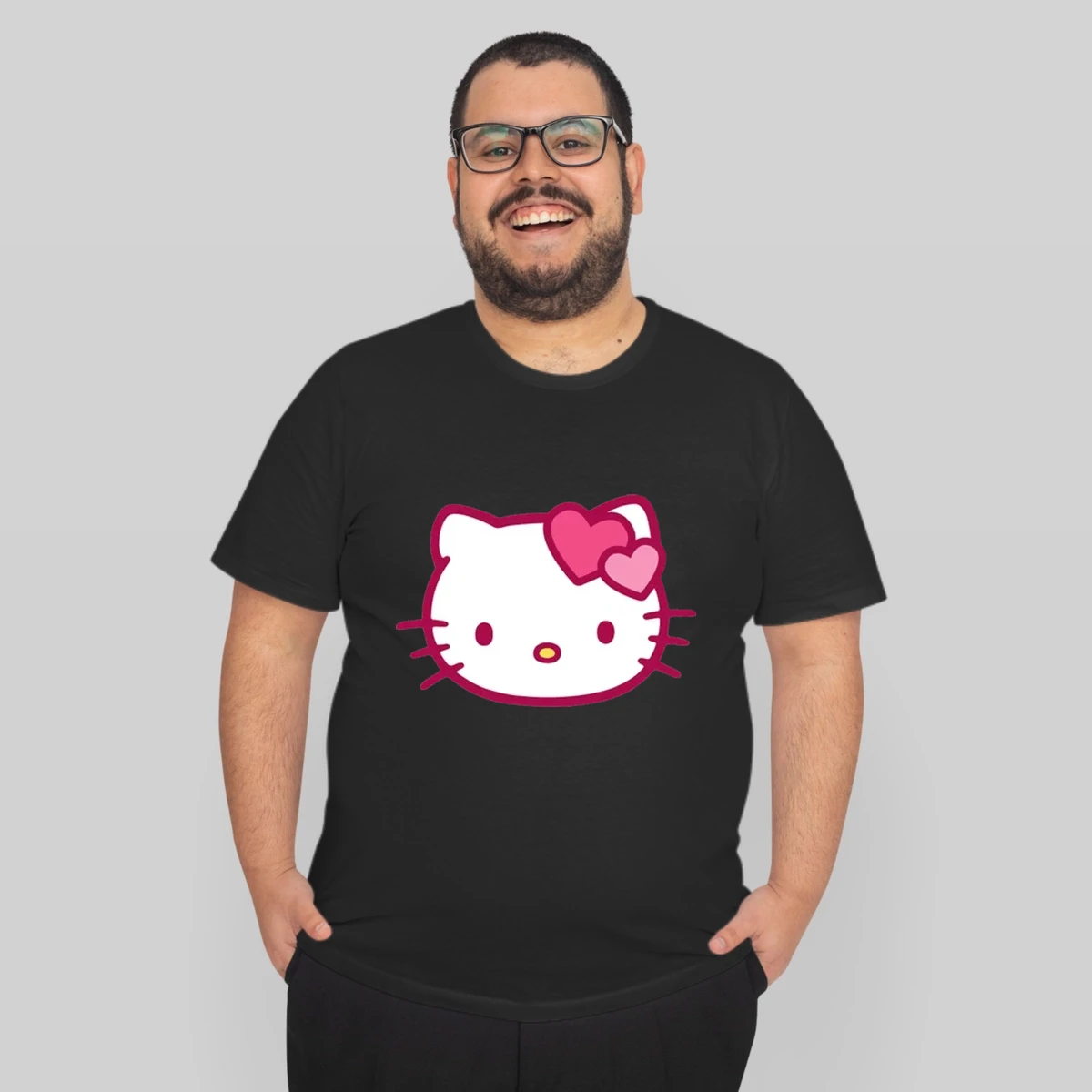 Hello Kitty Big Face Cartoon Anime Cat Cute