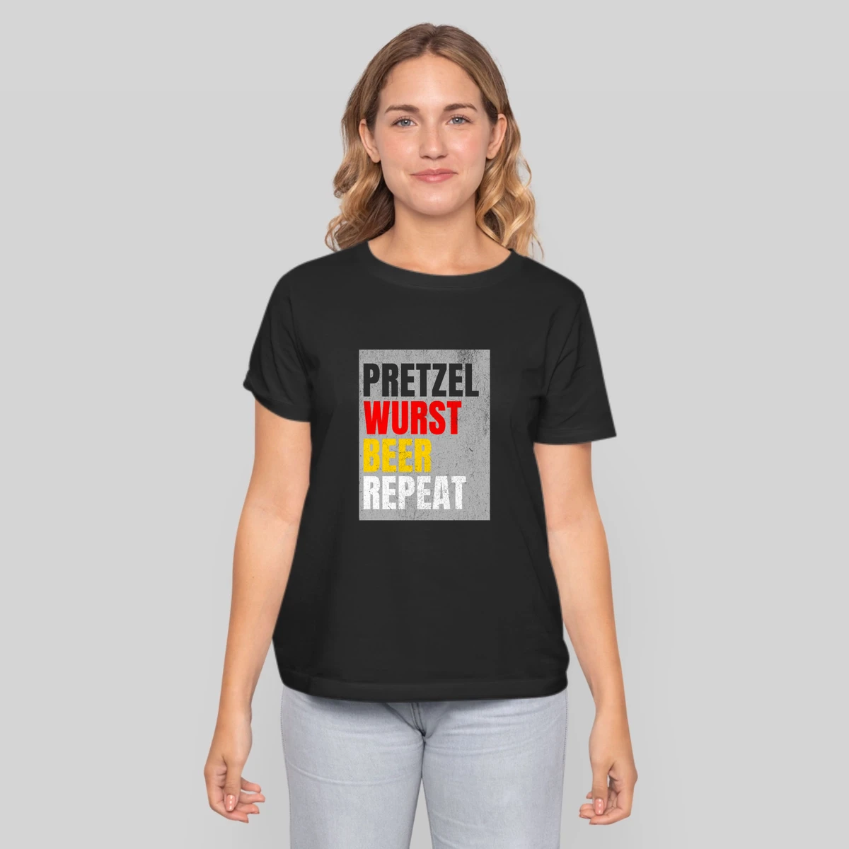 Oktober Fest Beer Pretzel Wurst Repeat German Flag