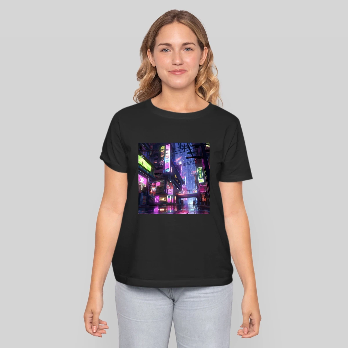 Anime Influenced Digital Art Of Tokyo Street Scene