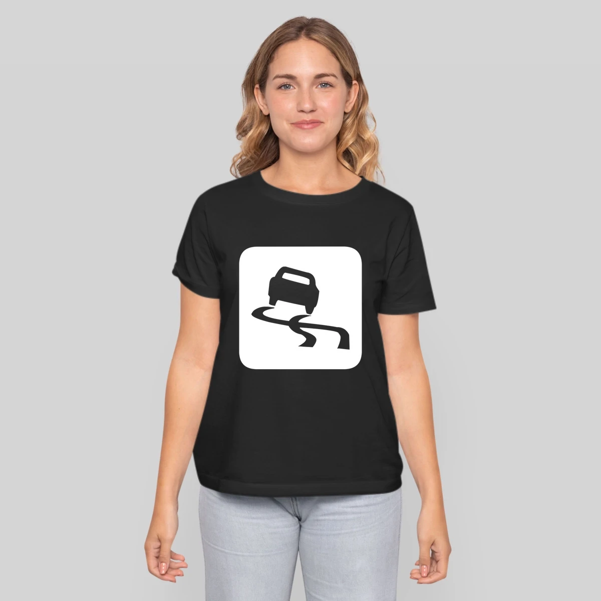 A Car Skidding Off The Road