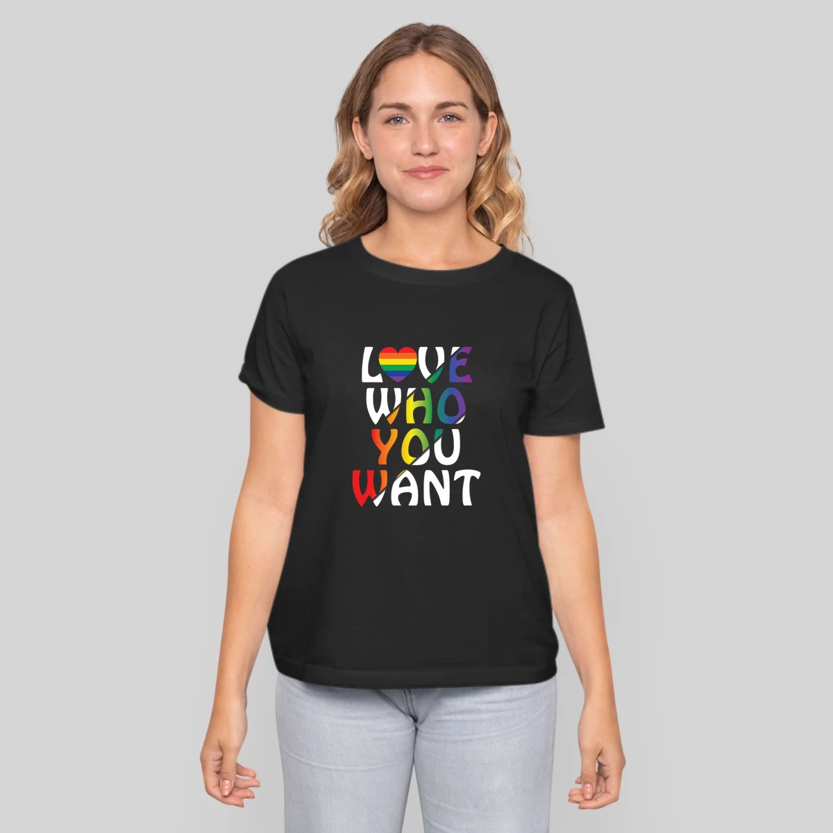 Lgbt Love Who You Want Rainbow Heart Gay Pride