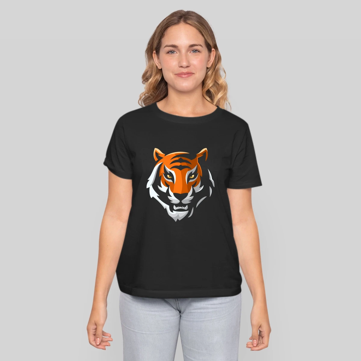 Tiger Hear Tiger Logo Mascot