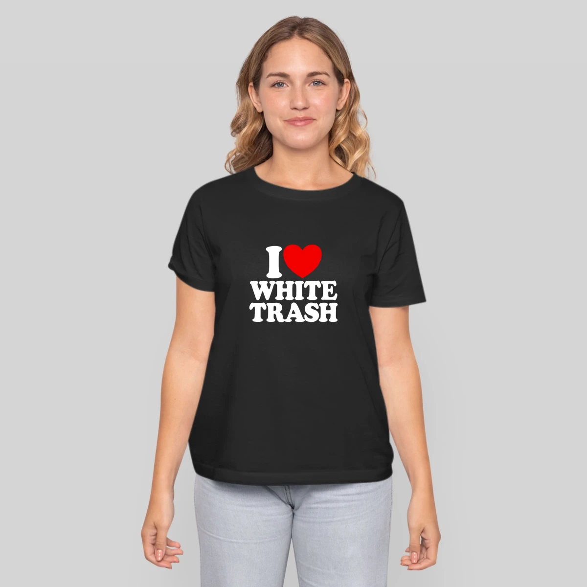 I Love White Trash Funny Redneck Heart White Trash