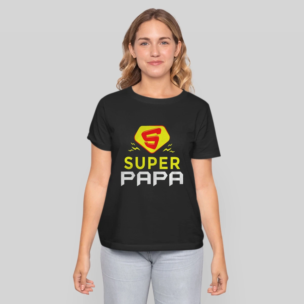 Mens Super Papa Best Funny Super Hero Dad Gift Tee For Father Day