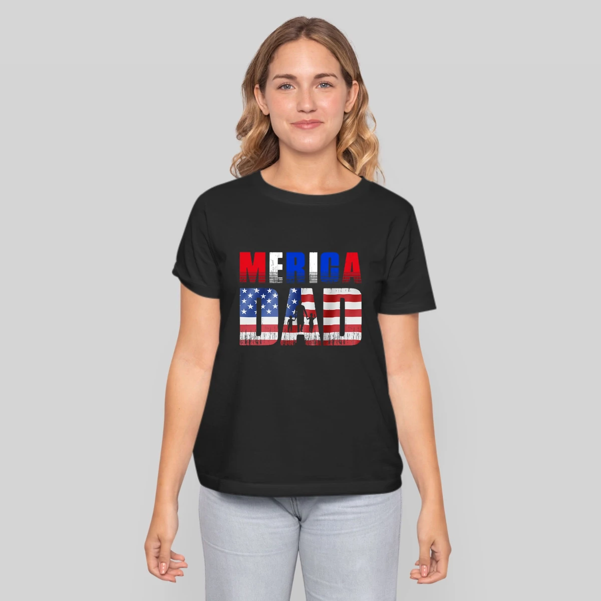 Merica Dad 4th July Graphic