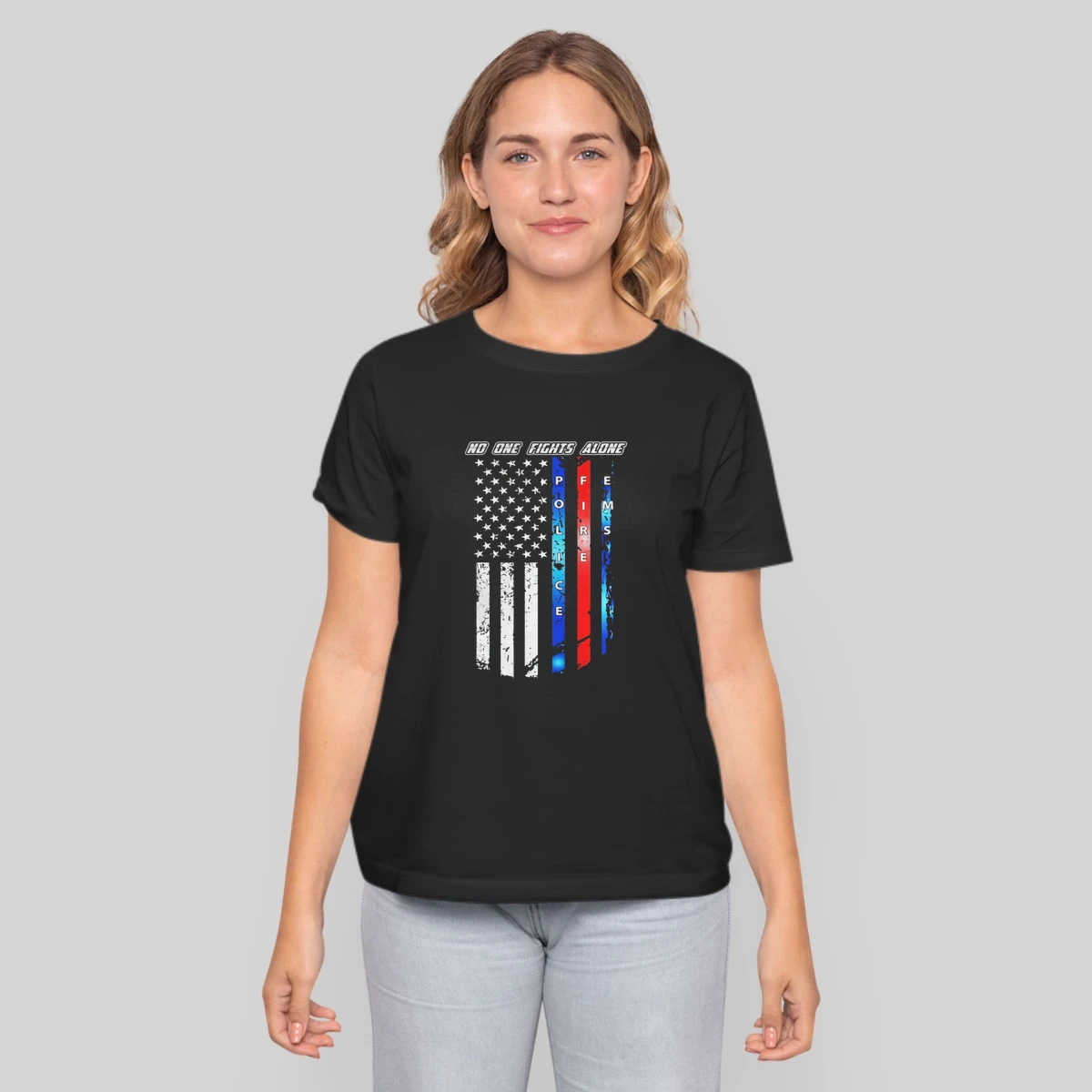 No One Fights Alone Police Firefighter Ems