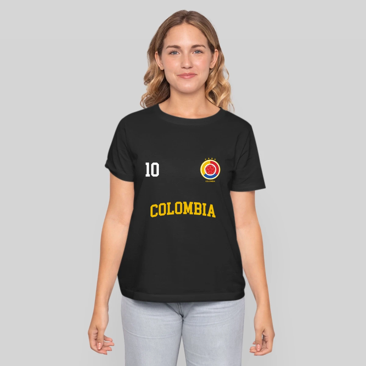 Colombia Soccer No 10 Colombian Flag Camiseta Fut
