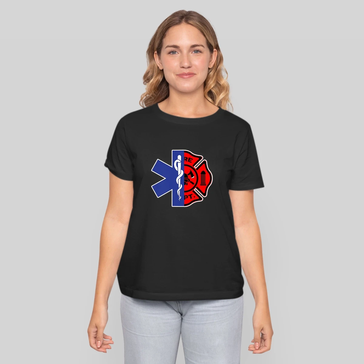 Emt Firefighter Shirt Firefighter Two Sided Ems