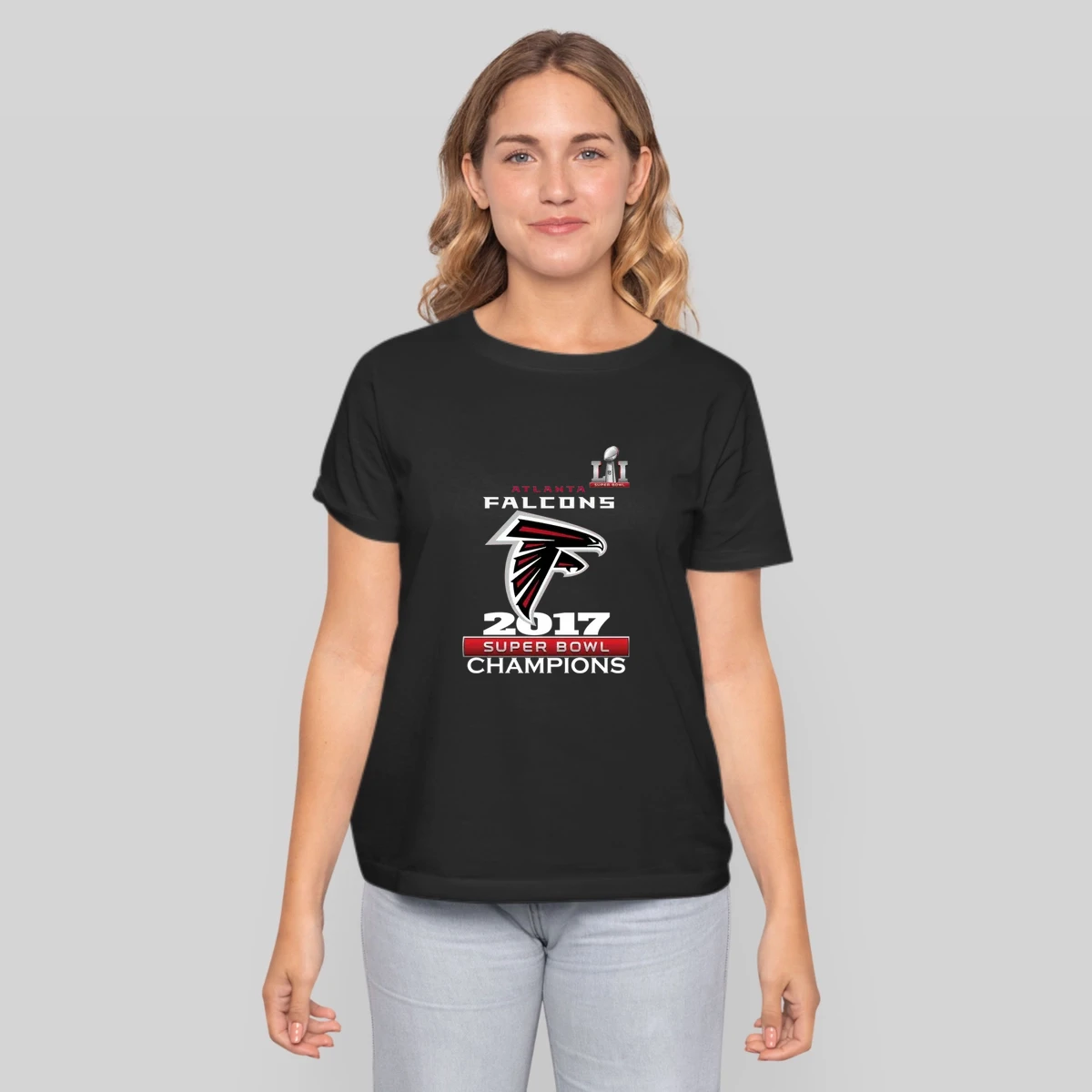 2017 Atlanta Falcons Super Bowl Li Champions Rise Up New Grey T Shirts