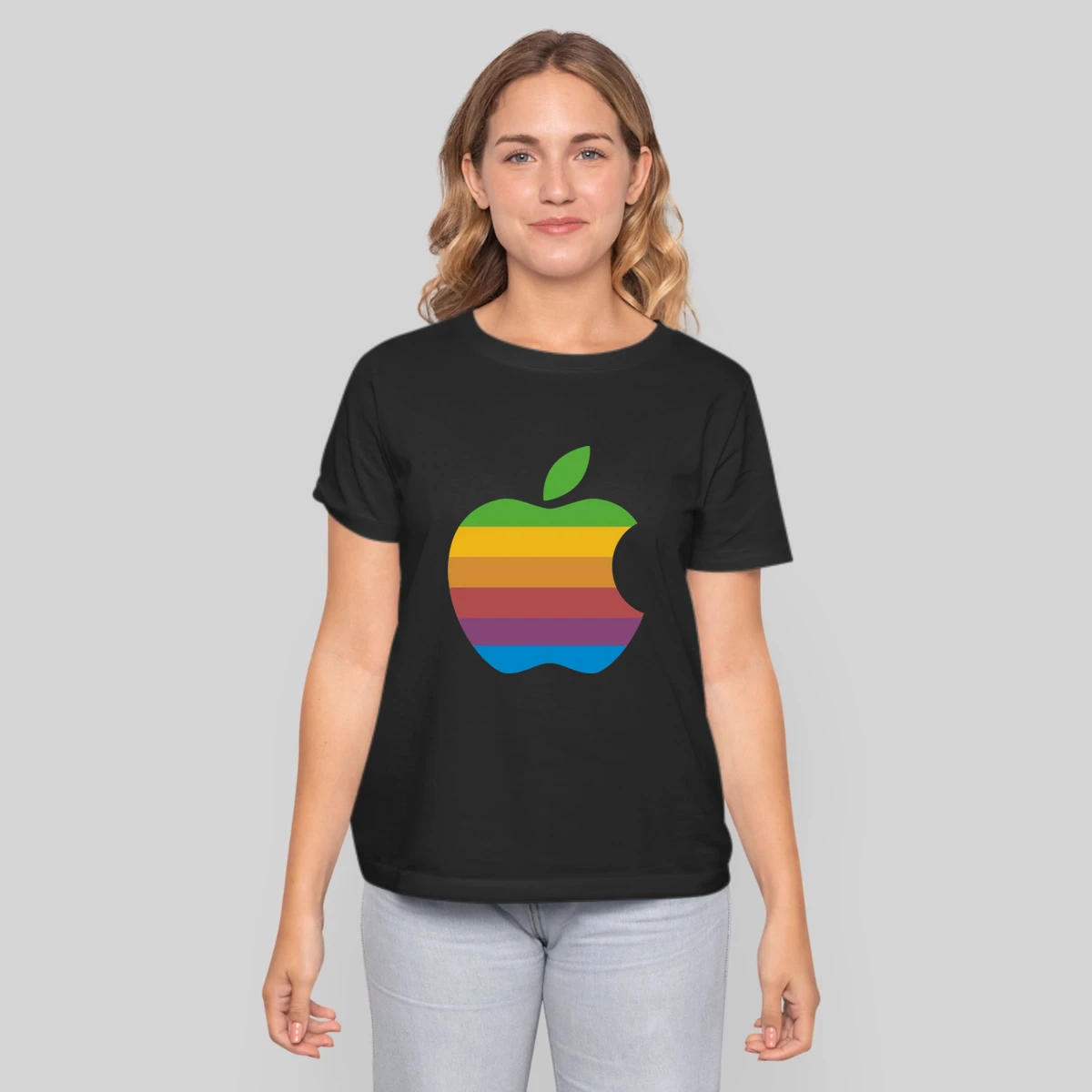 80s Apple Rainbow Logo