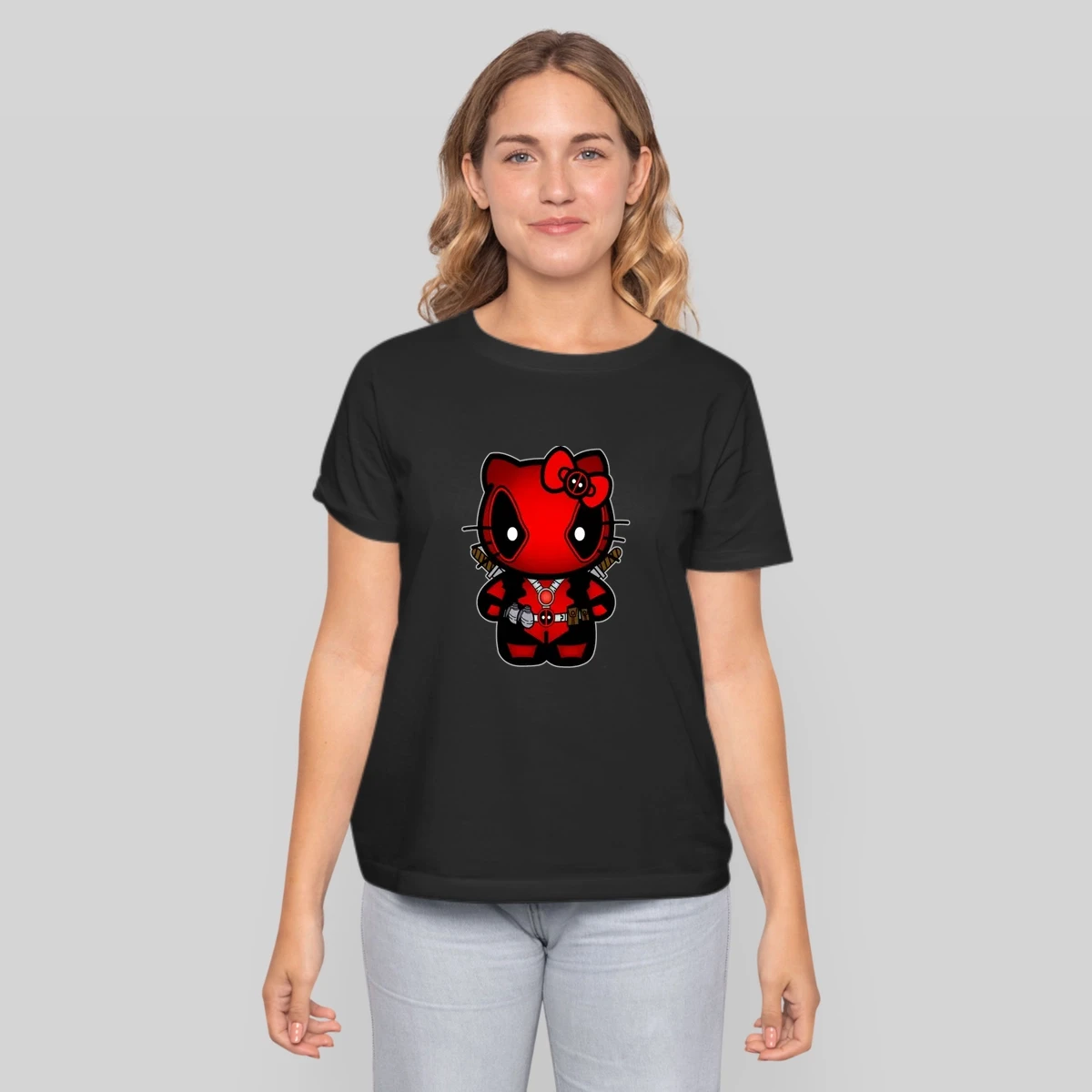 Hello Kitty Dressed As Deadpool